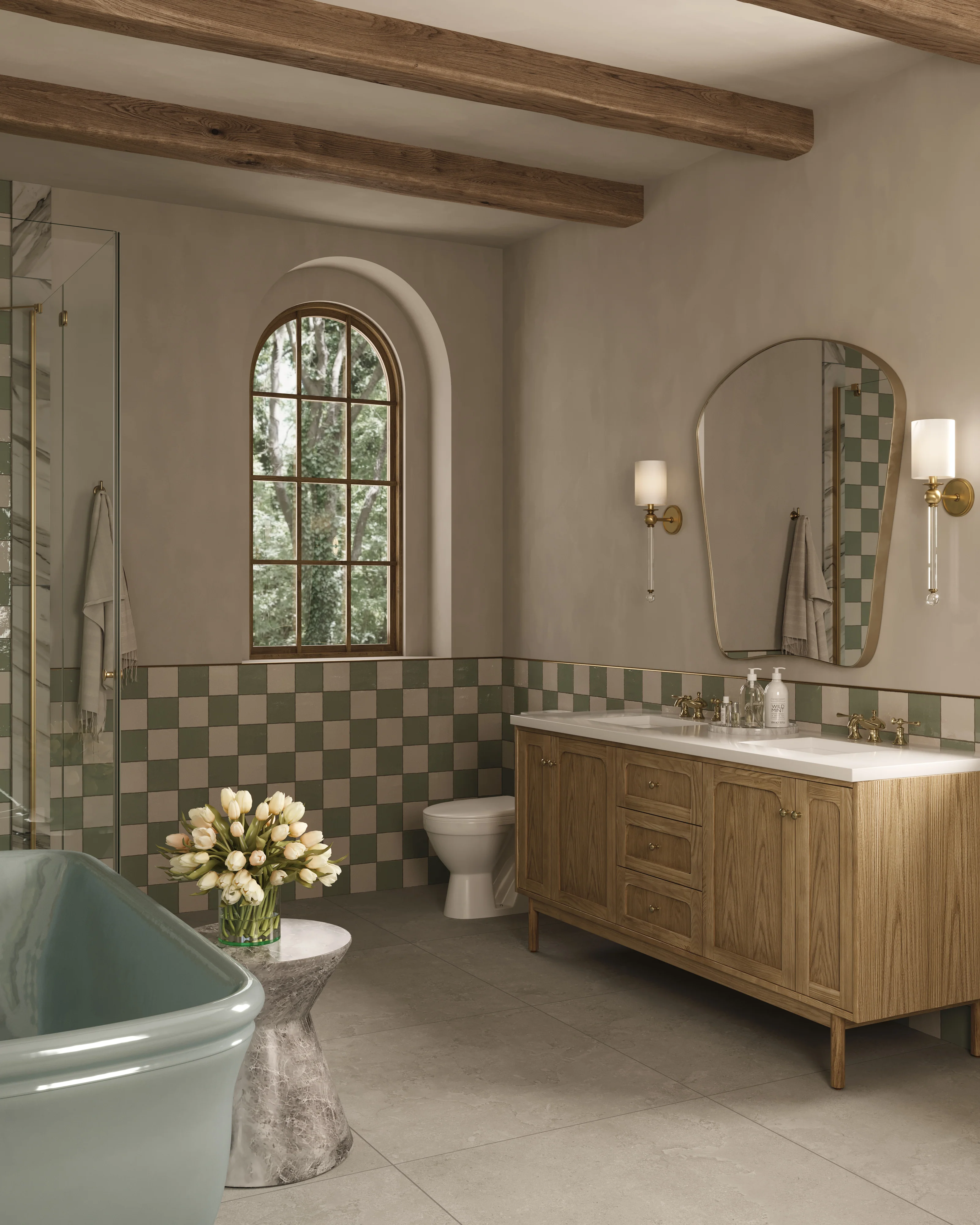 Abigail 72" Double Vanity in Light Natural Oak with 3 cm White Zeus Quartz Top - Image 8