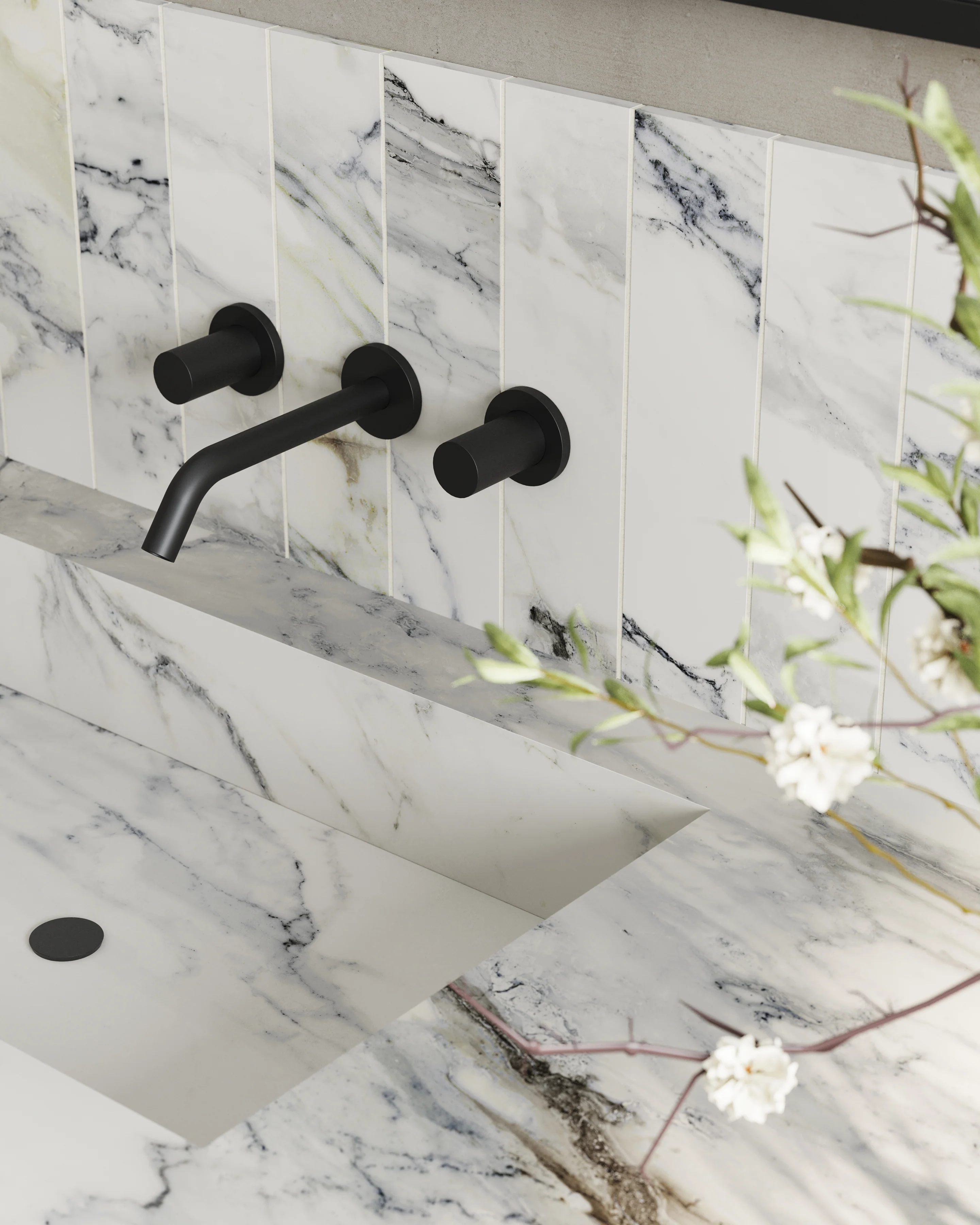 Aniston 3x12 Polished Porcelain Tile in Calacatta Antico - Image 4