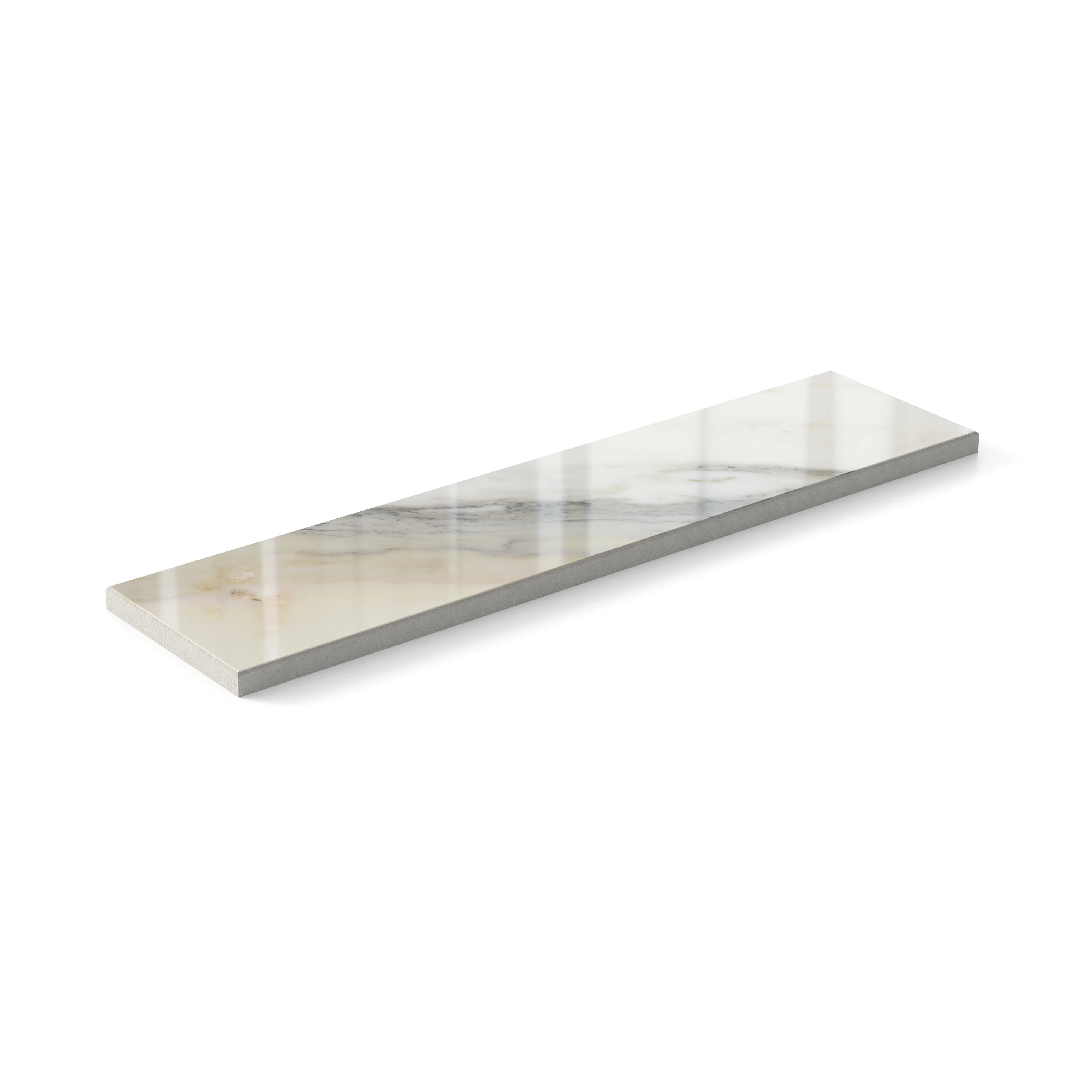 Aniston 3x12 Polished Porcelain Tile in Calacatta Cremo - Image 4