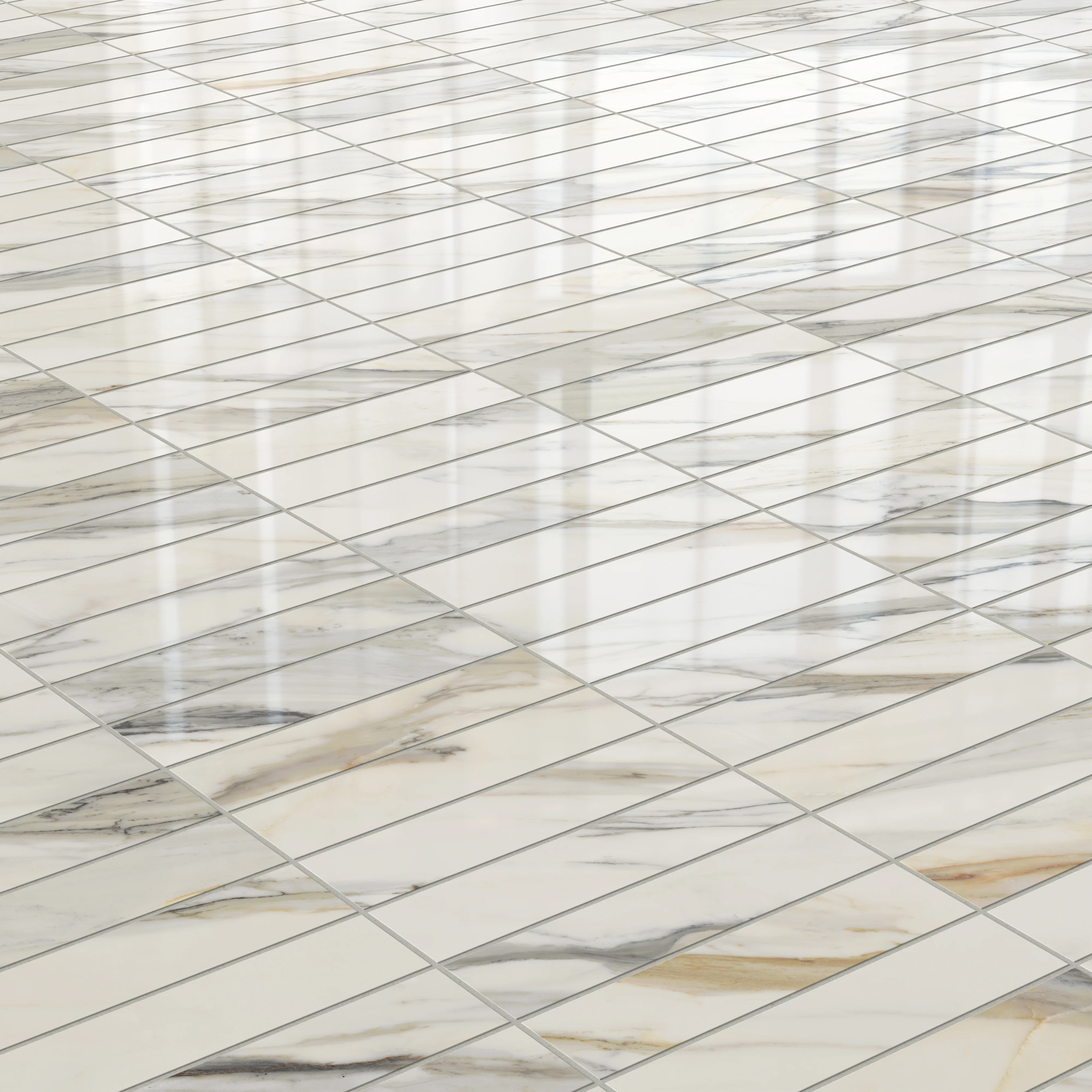 Aniston 3x12 Polished Porcelain Tile in Calacatta Cremo - Image 5