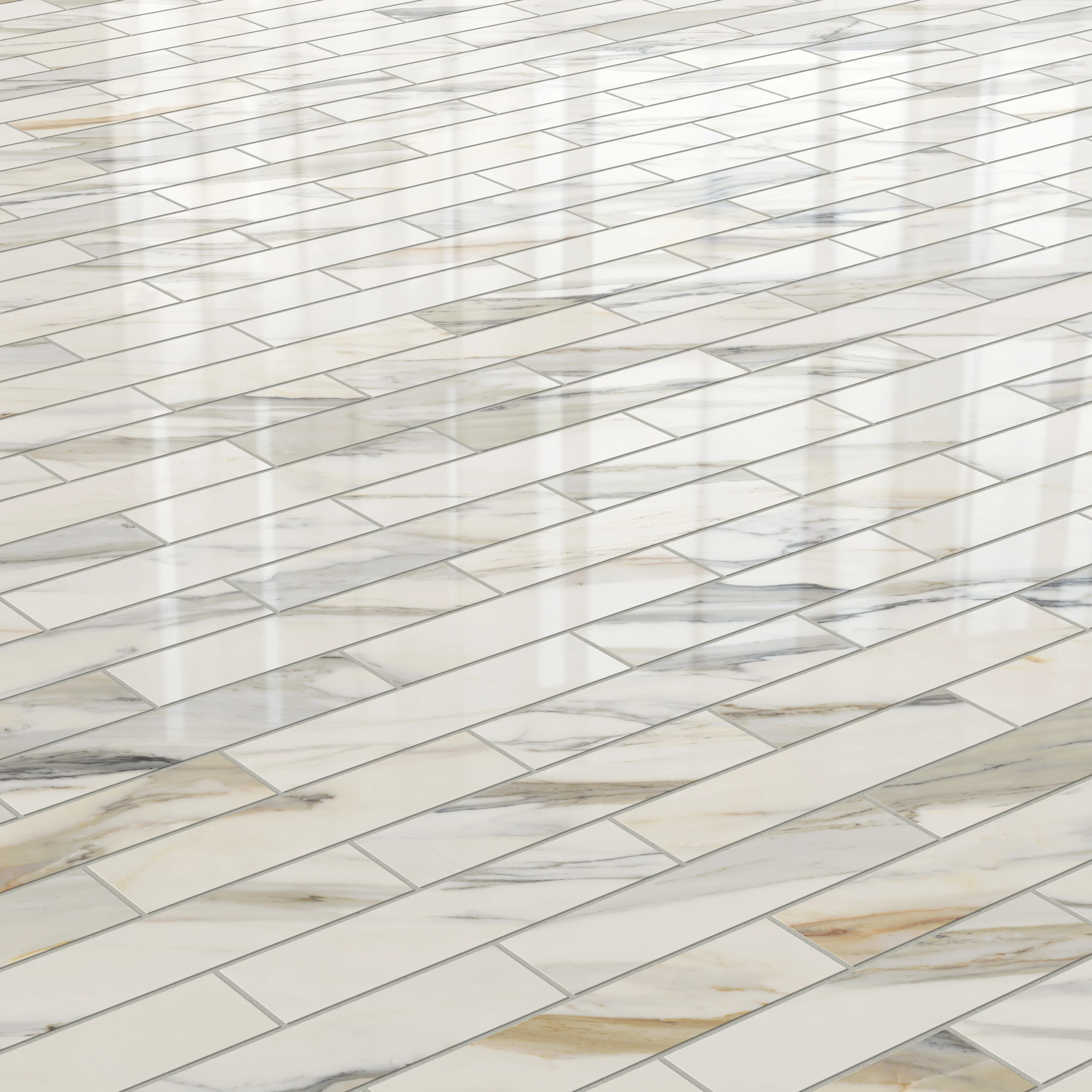 Aniston 3x12 Polished Porcelain Tile in Calacatta Cremo - Image 8