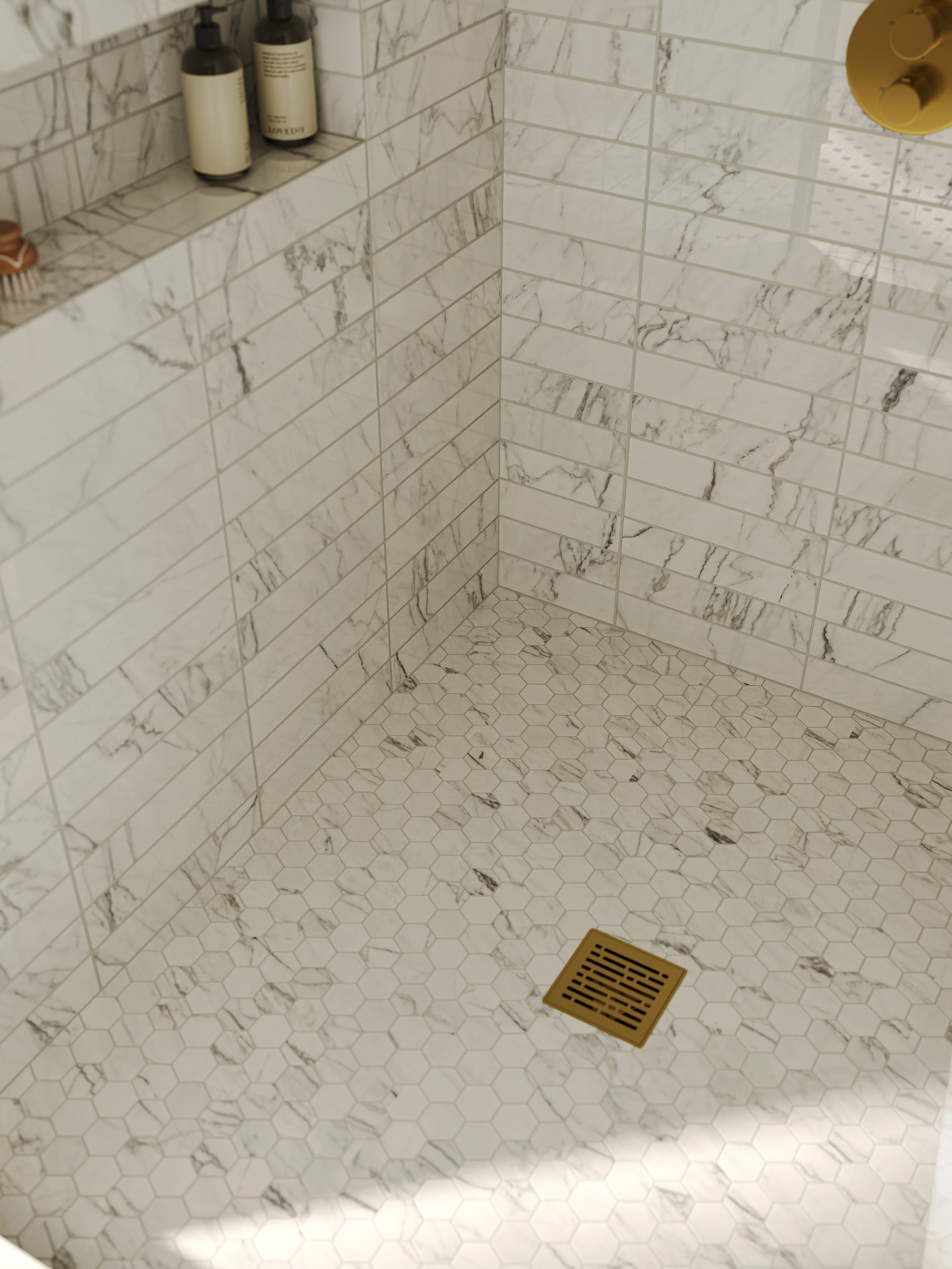 Aniston 3x12 Polished Porcelain Tile in Calacatta Quarzite - Image 19