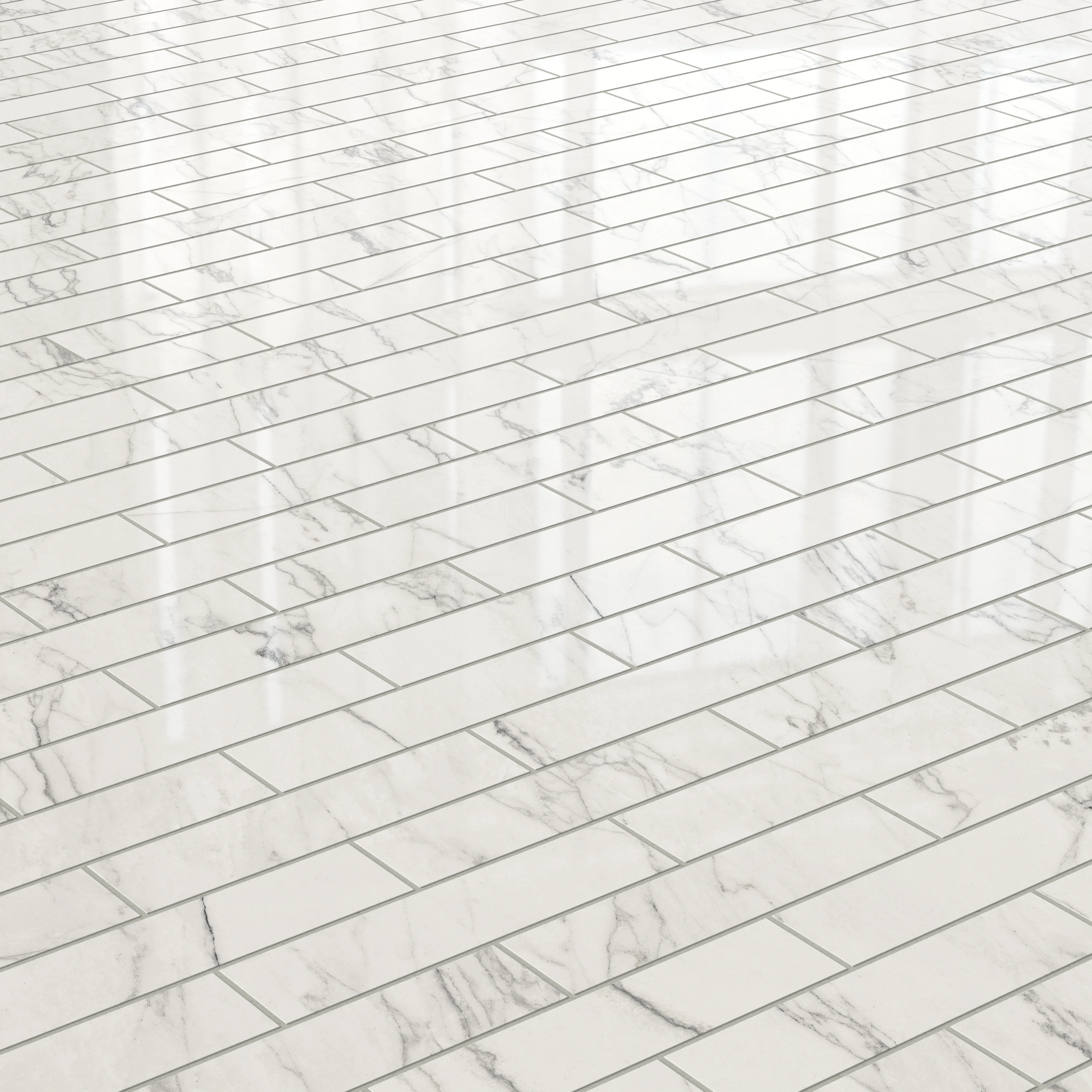 Aniston 3x12 Polished Porcelain Tile in Calacatta Quarzite - Image 9