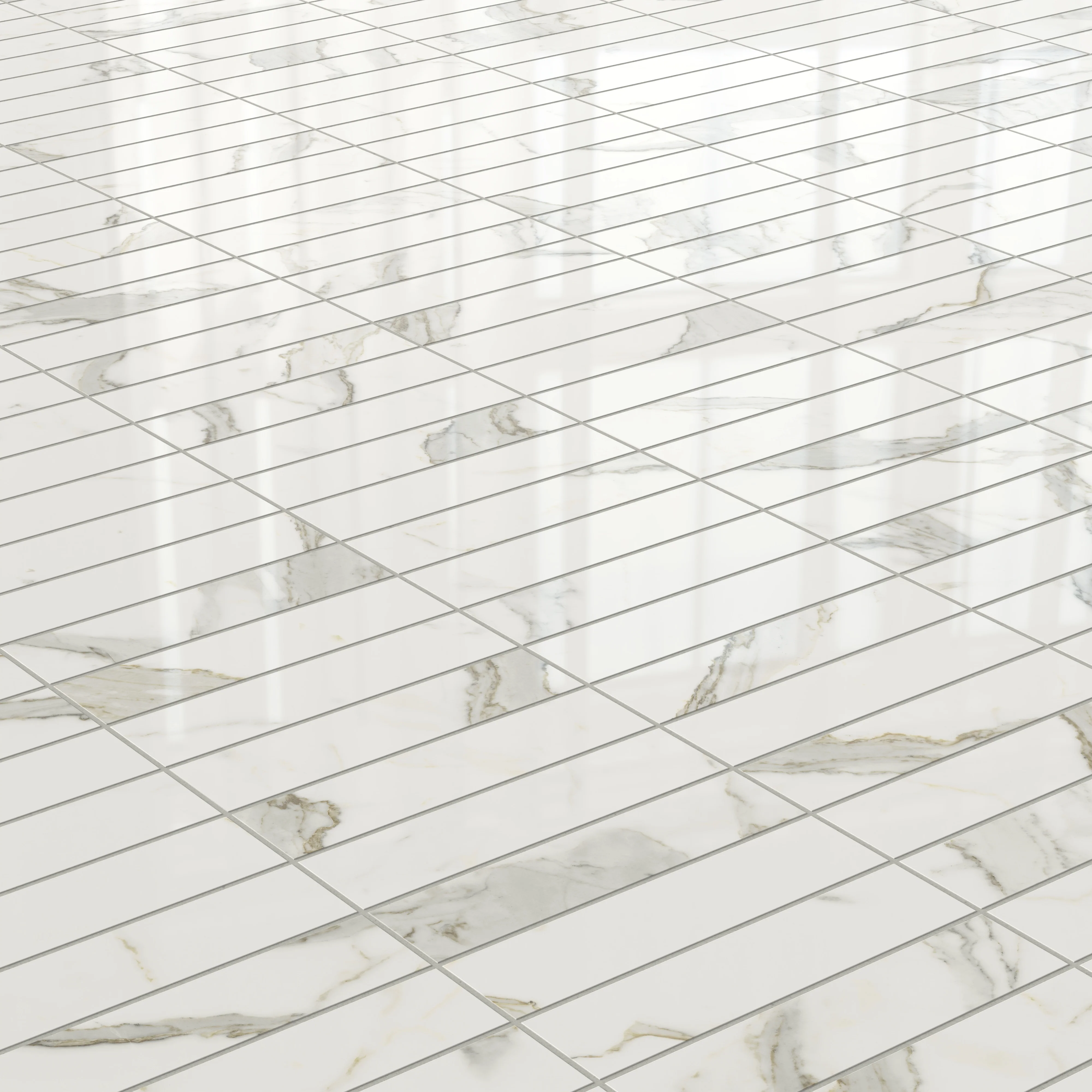 Aniston 3x12 Polished Porcelain Tile in Calacatta Top - Image 6