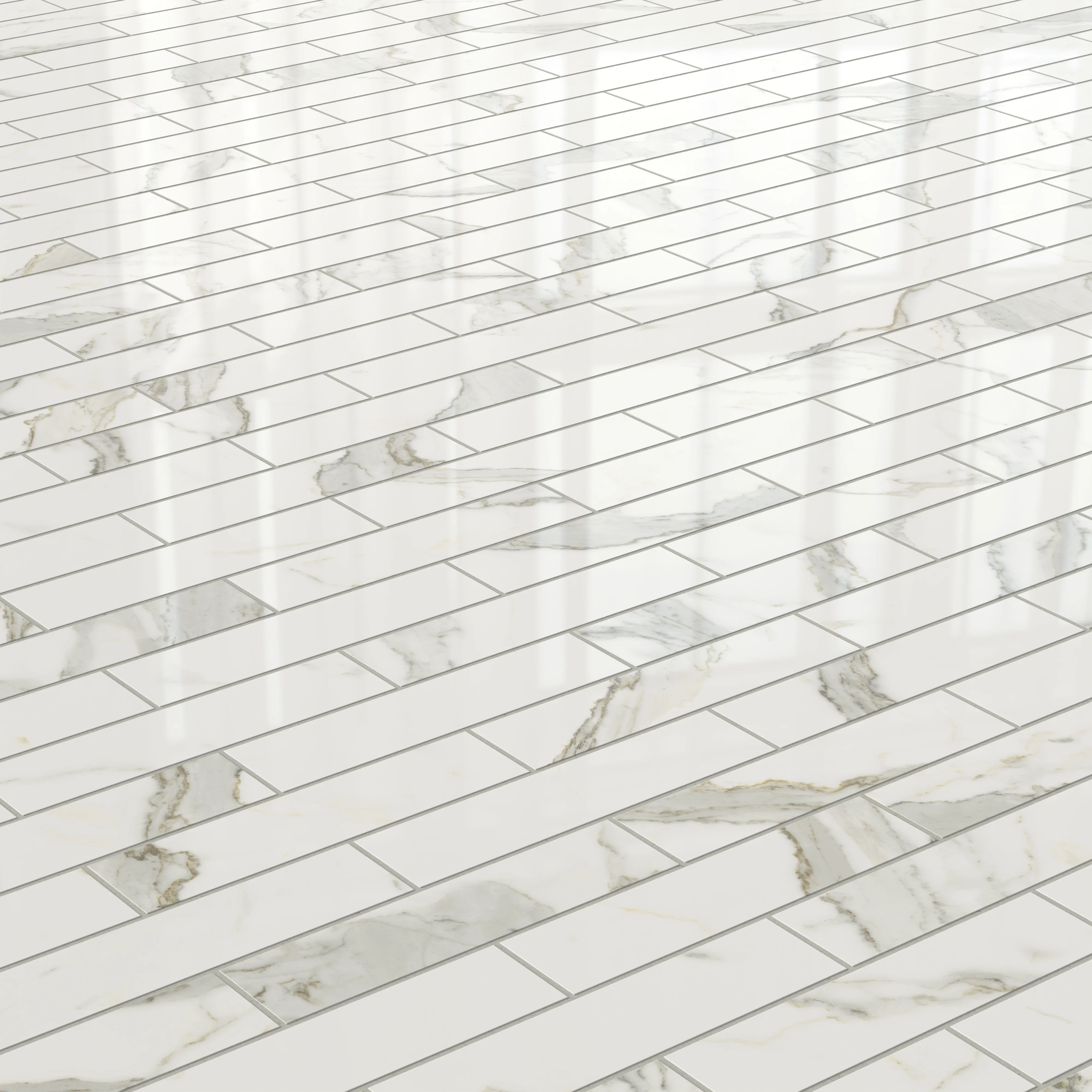 Aniston 3x12 Polished Porcelain Tile in Calacatta Top - Image 9