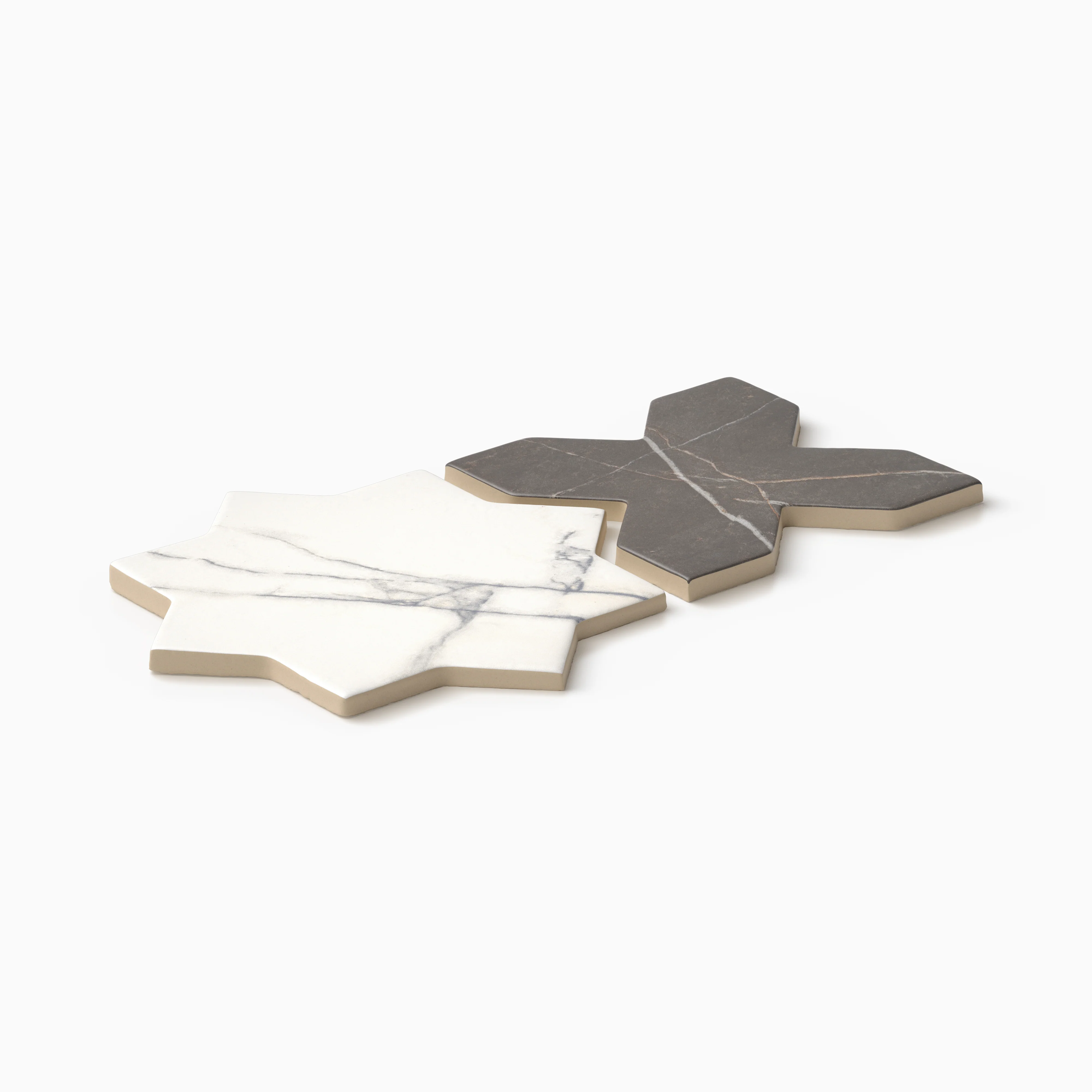 Aslan 6x12 Porcelain Tile Star in Calacatta and Cross in Imperial - Image 3