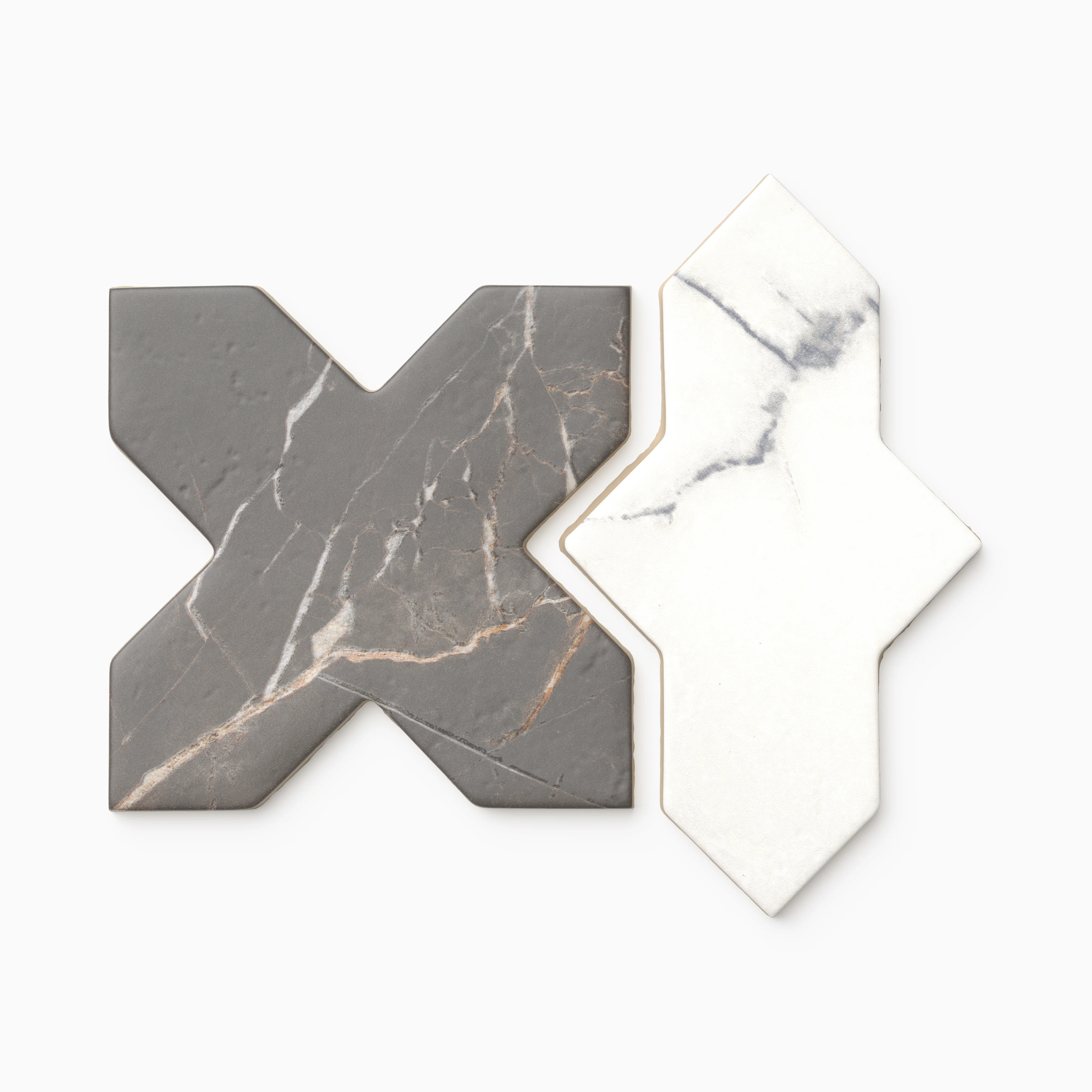 Aslan 8x8 Porcelain Tile Shield in Calacatta and Cross in Imperial - Image 3
