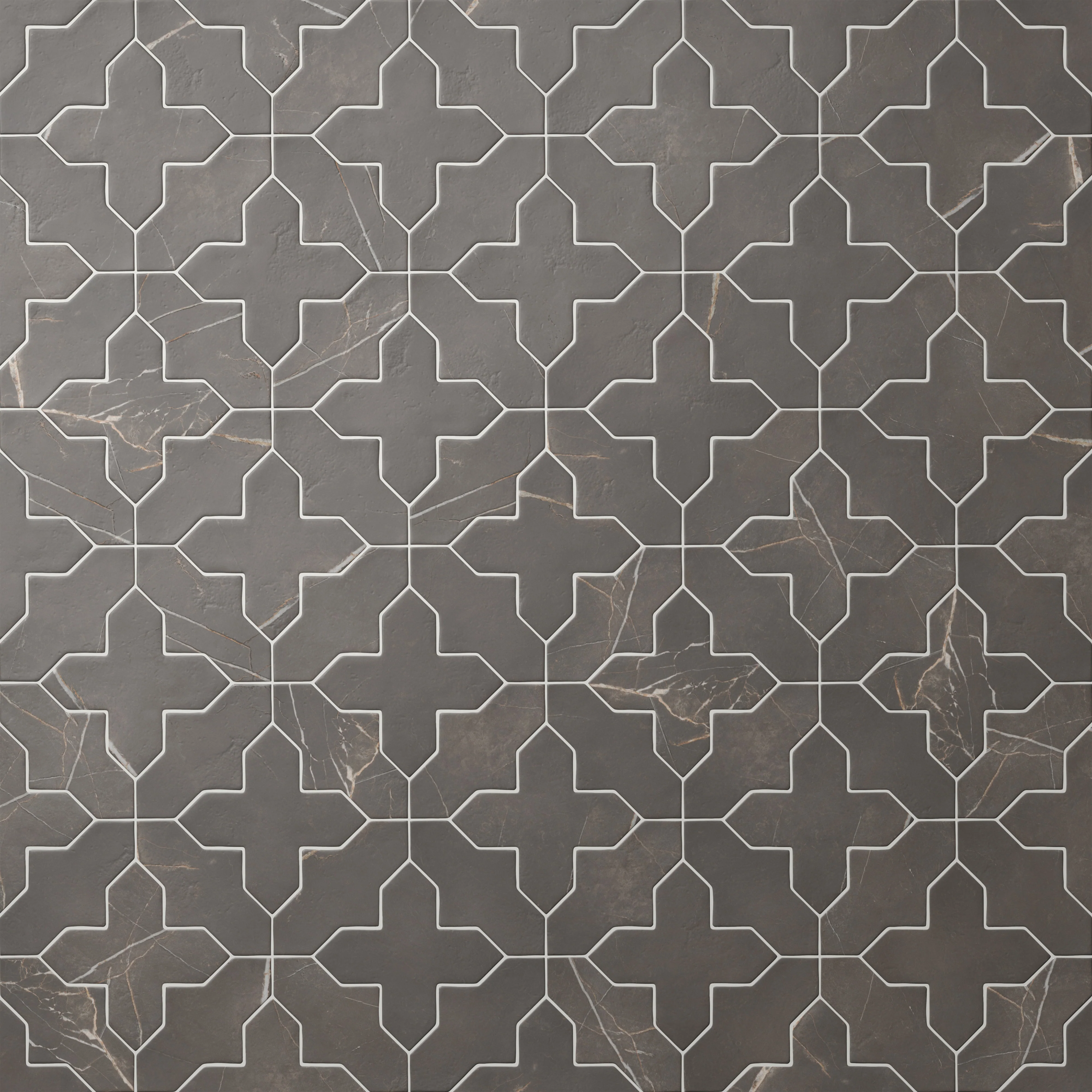 Aslan 8x8 Porcelain Tile Shield in Imperial and Cross in Imperial - Image 4