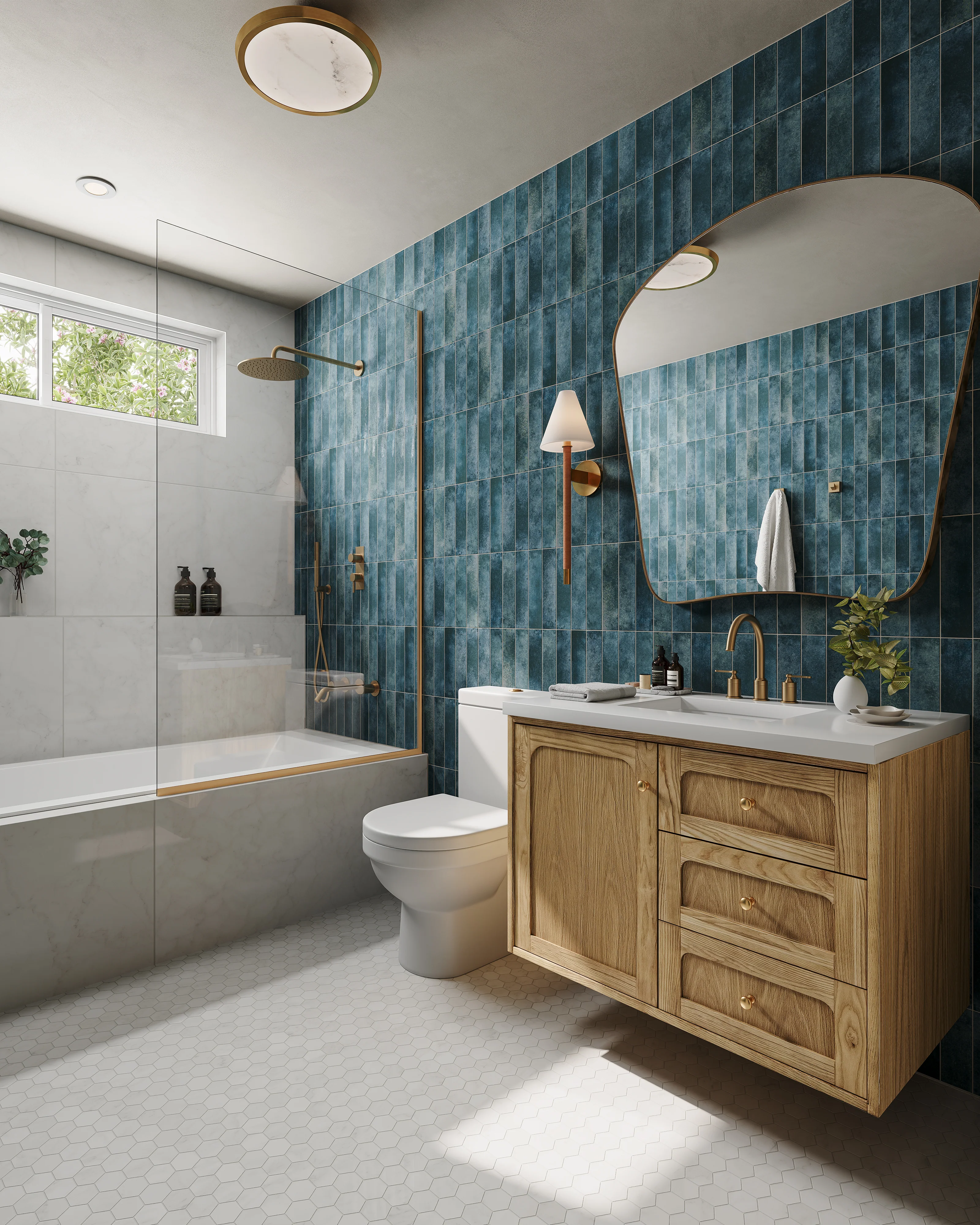 Abigail 36" Single Vanity in Light Natural Oak with 3 cm White Zeus Quartz Top - Image 9