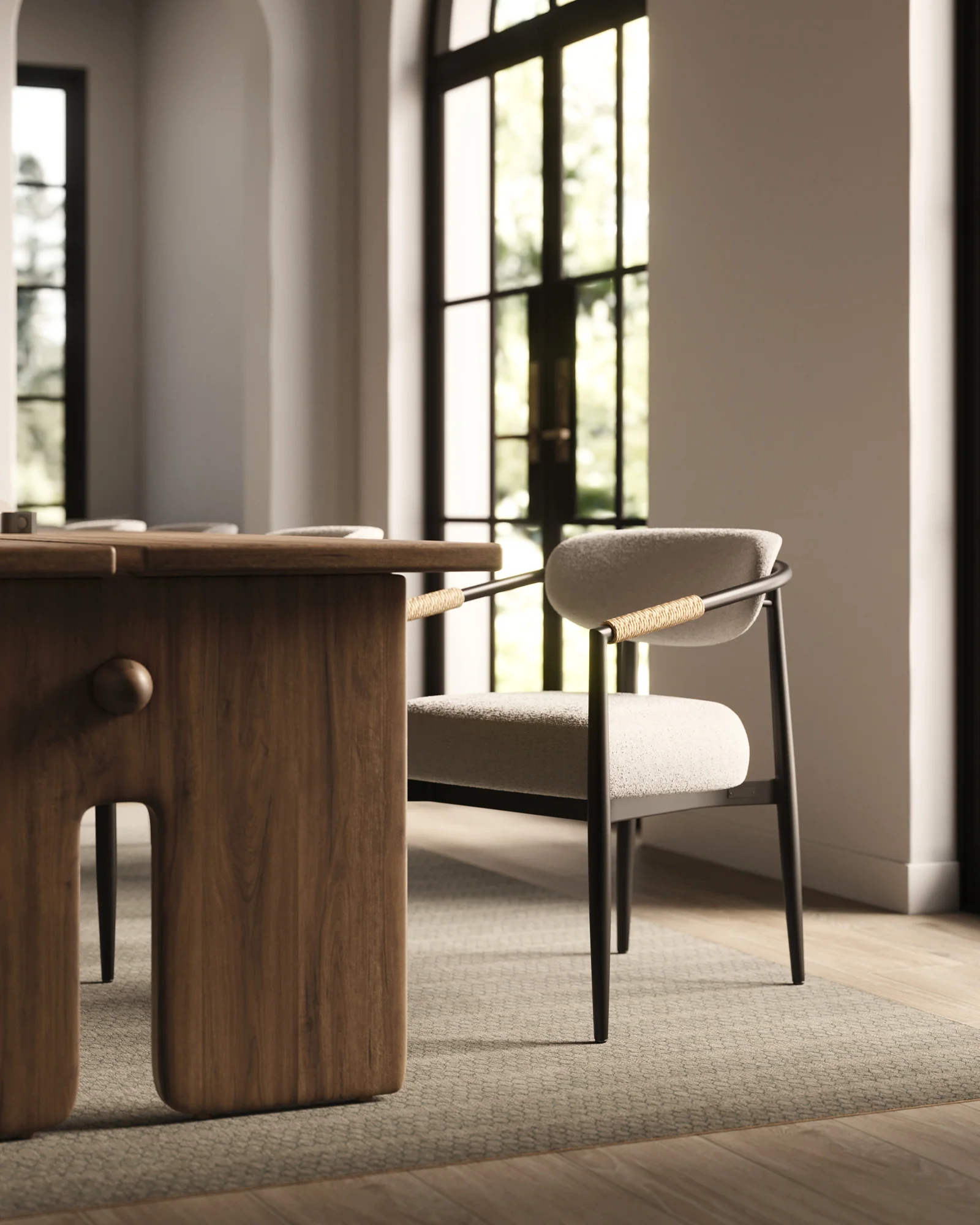 Bastien Walnut Dining_Table in Matte, 120" x 42" - Image 5