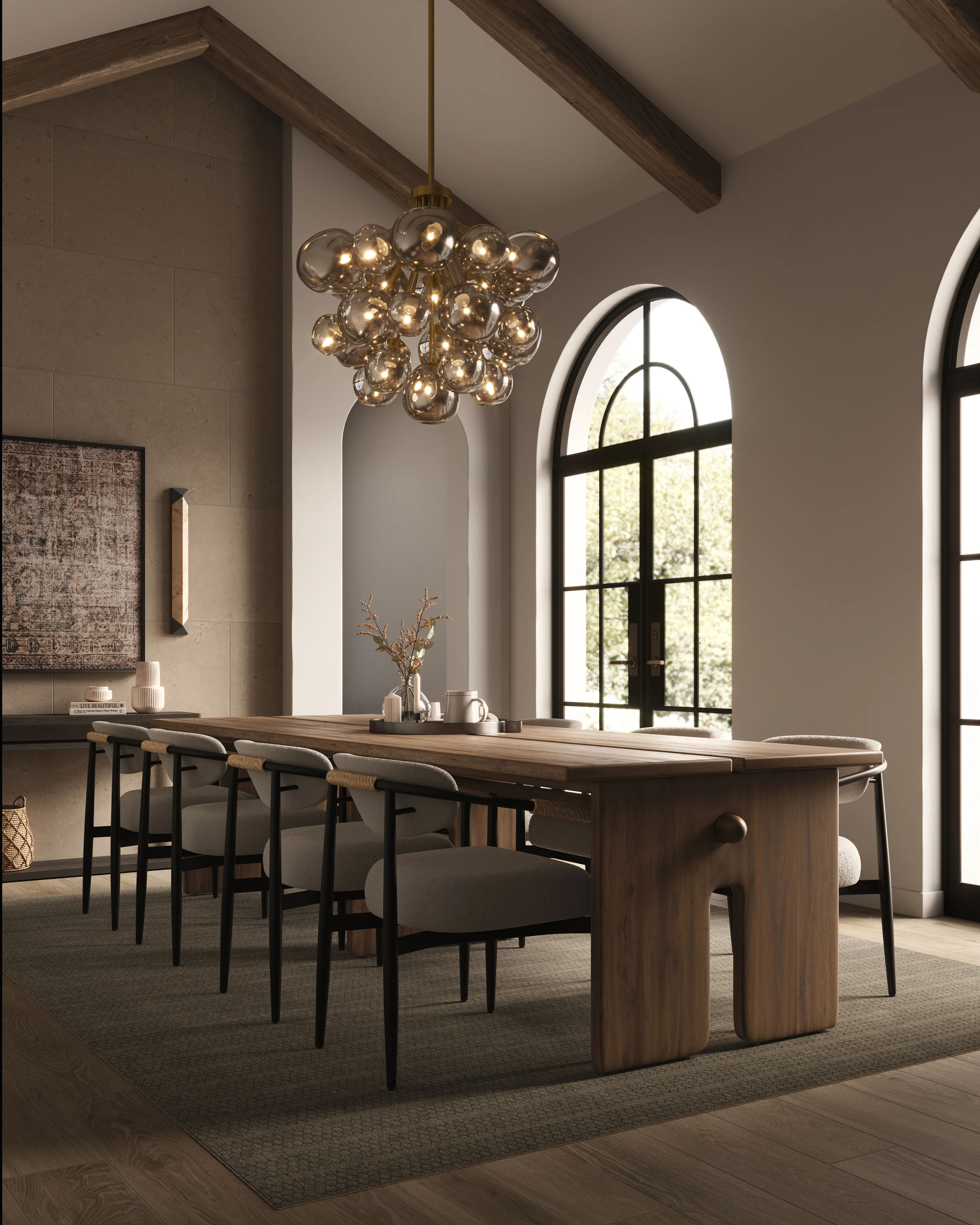 Bastien Walnut Dining_Table in Matte, 120" x 42" - Image 6