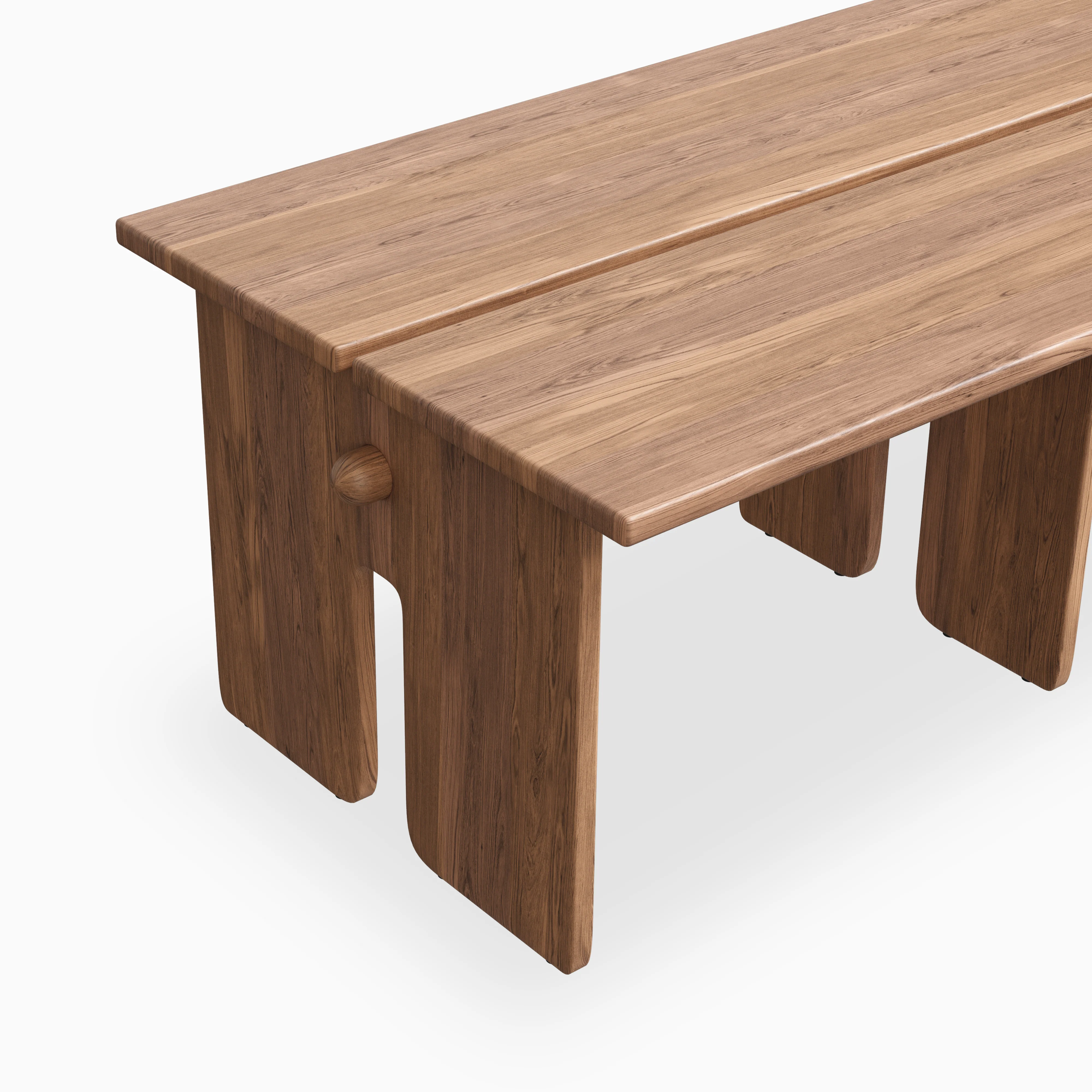 Bastien Walnut Dining Table in Matte, 84" x 42" - Image 3