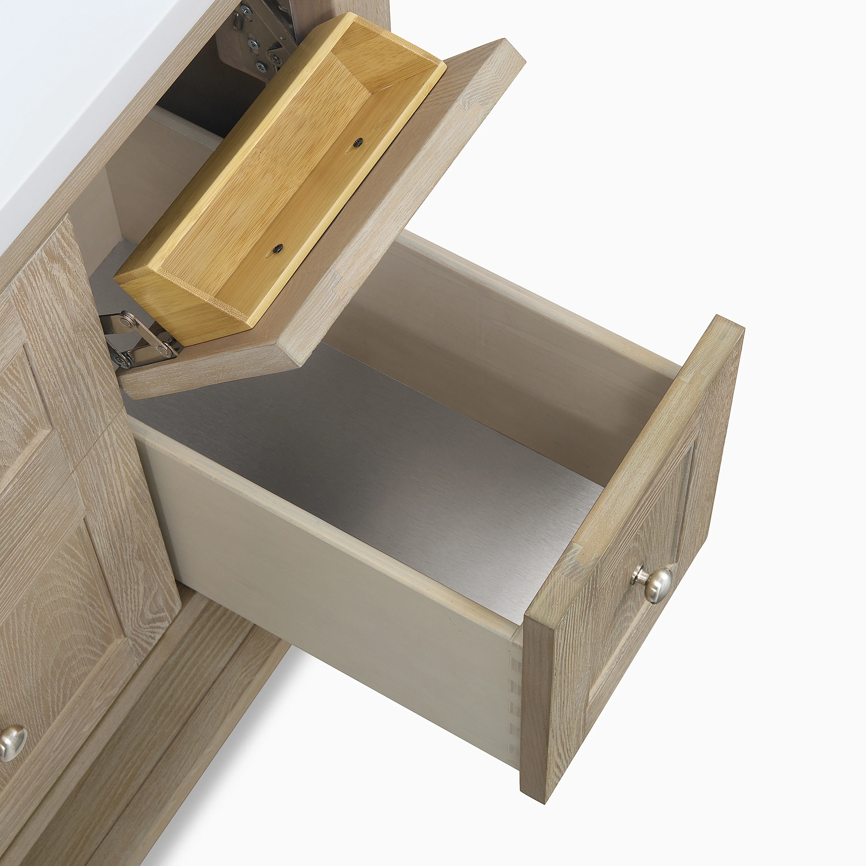 Bridgette 36" Single Vanity in Whitewashed Oak with 3 cm White Zeus Quartz Top - Image 7