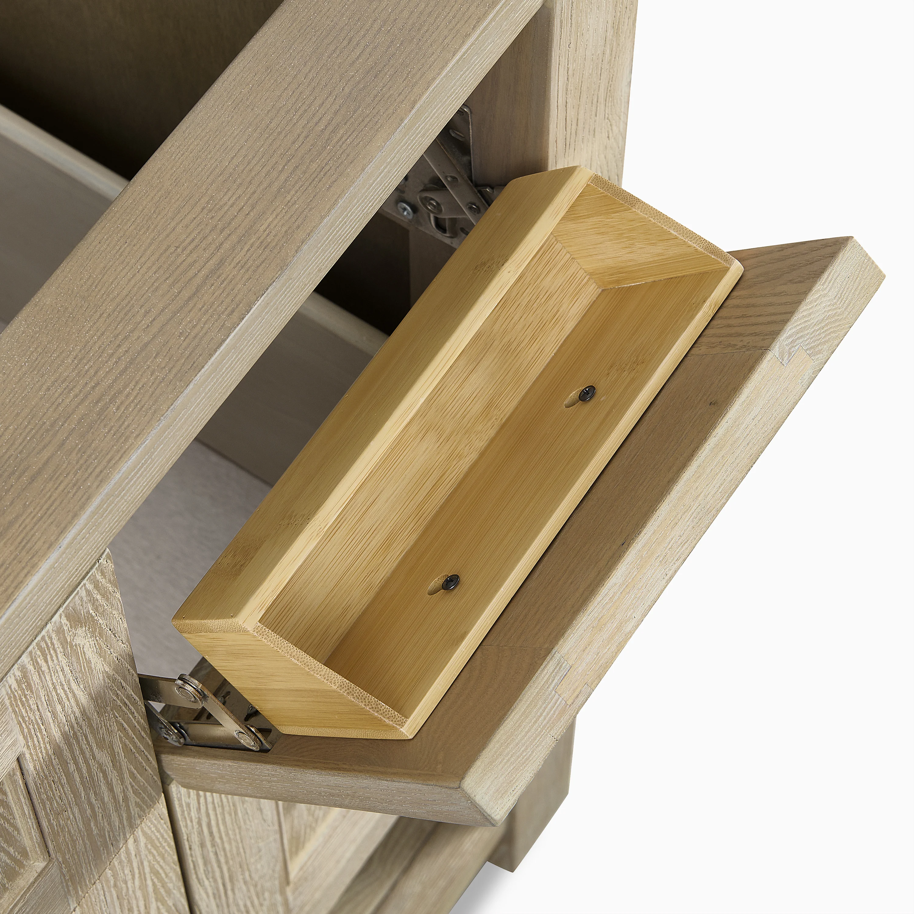 Bridgette 36" Single Vanity in Whitewashed Oak with 3 cm White Zeus Quartz Top - Image 8