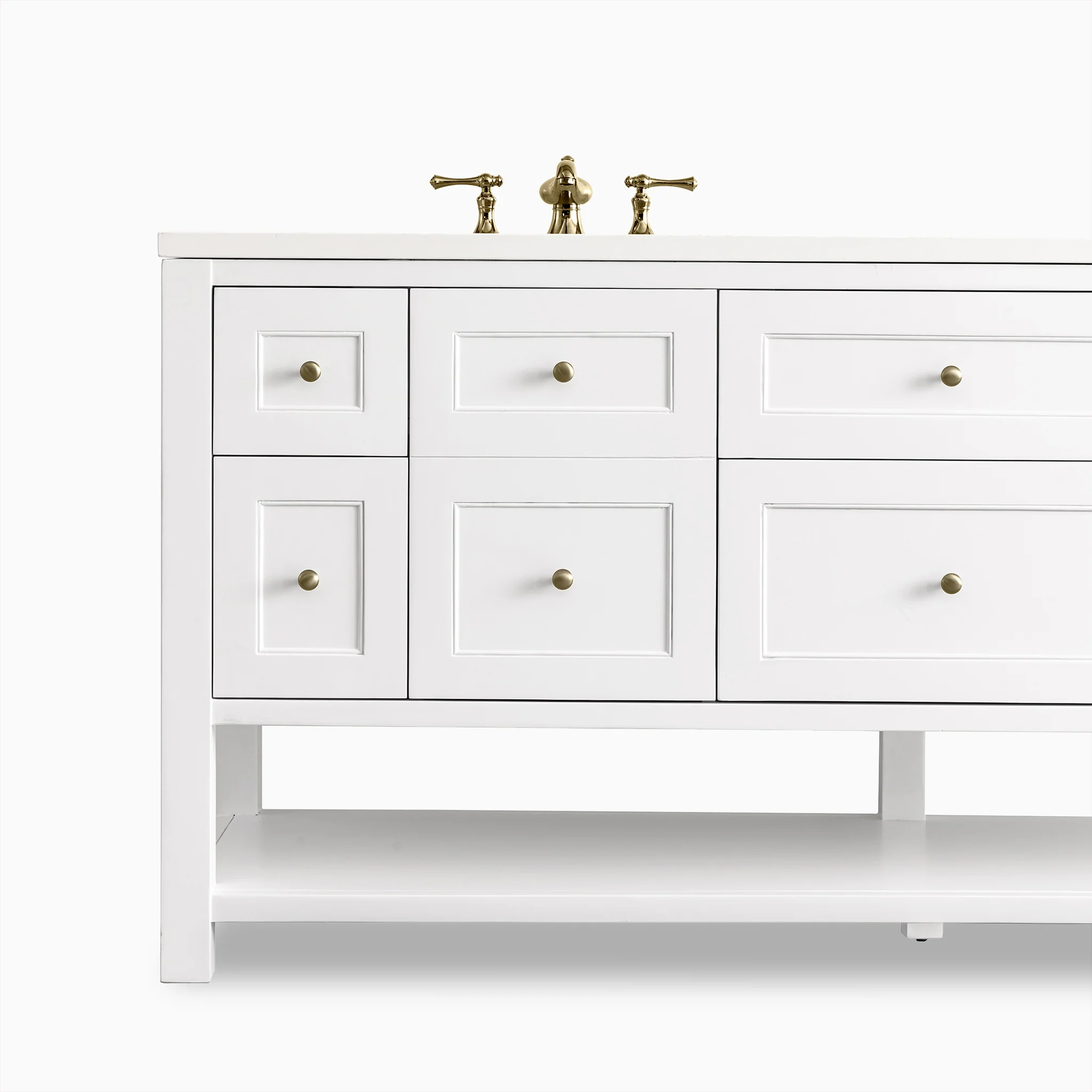 Bridgette 72" Double Vanity in Bright White with 3 cm White Zeus Quartz Top - Image 4