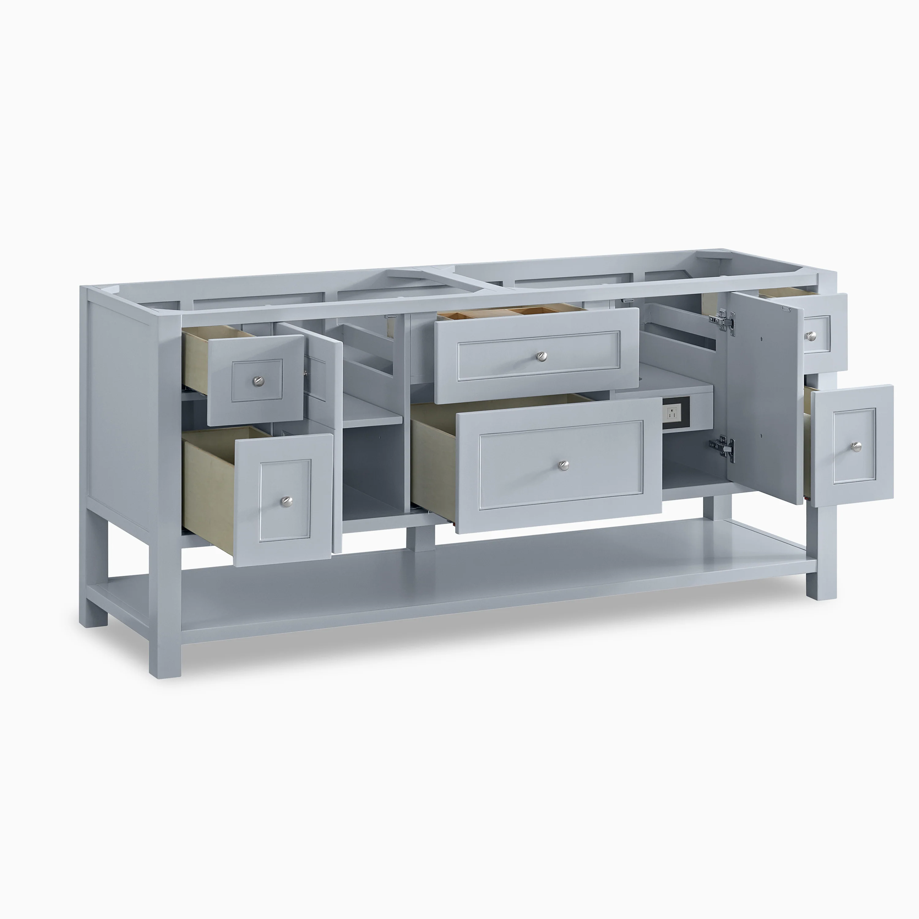 Bridgette 72" Double Vanity in Serenity Blue with 3 cm White Zeus Quartz Top - Image 4