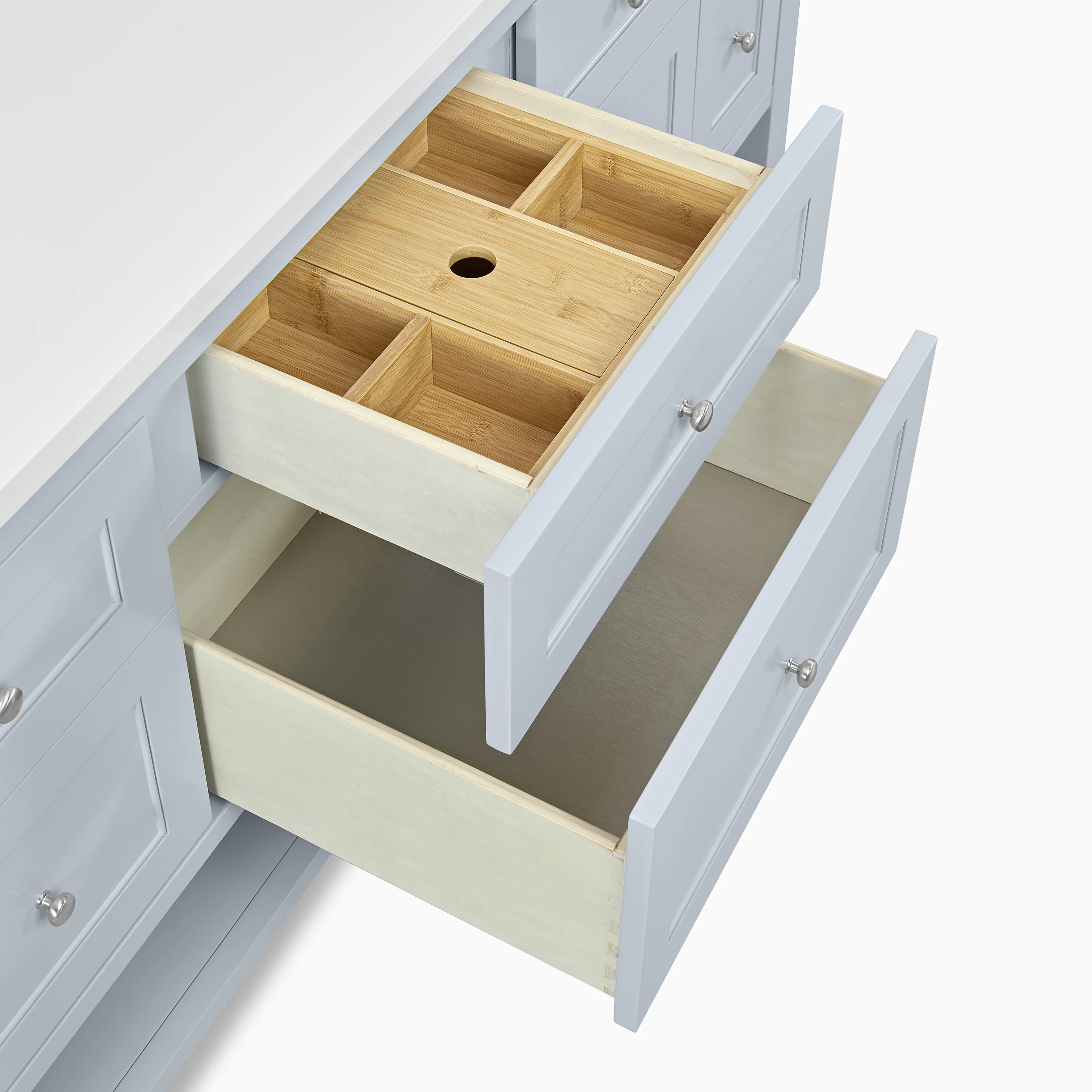 Bridgette 72" Double Vanity in Serenity Blue with 3 cm White Zeus Quartz Top - Image 8