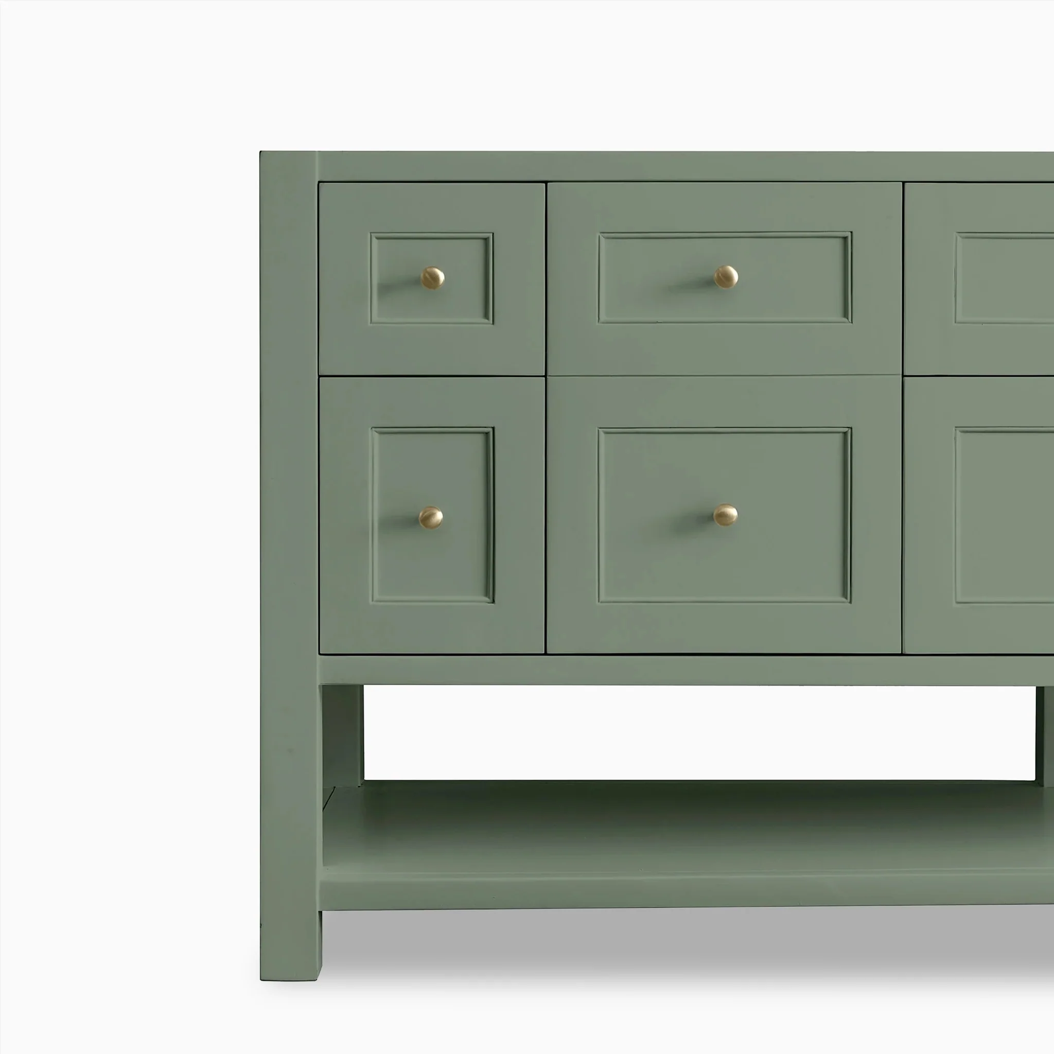 Bridgette 72" Double Vanity in Smokey Celadon with 3 cm White Zeus Quartz Top - Image 4