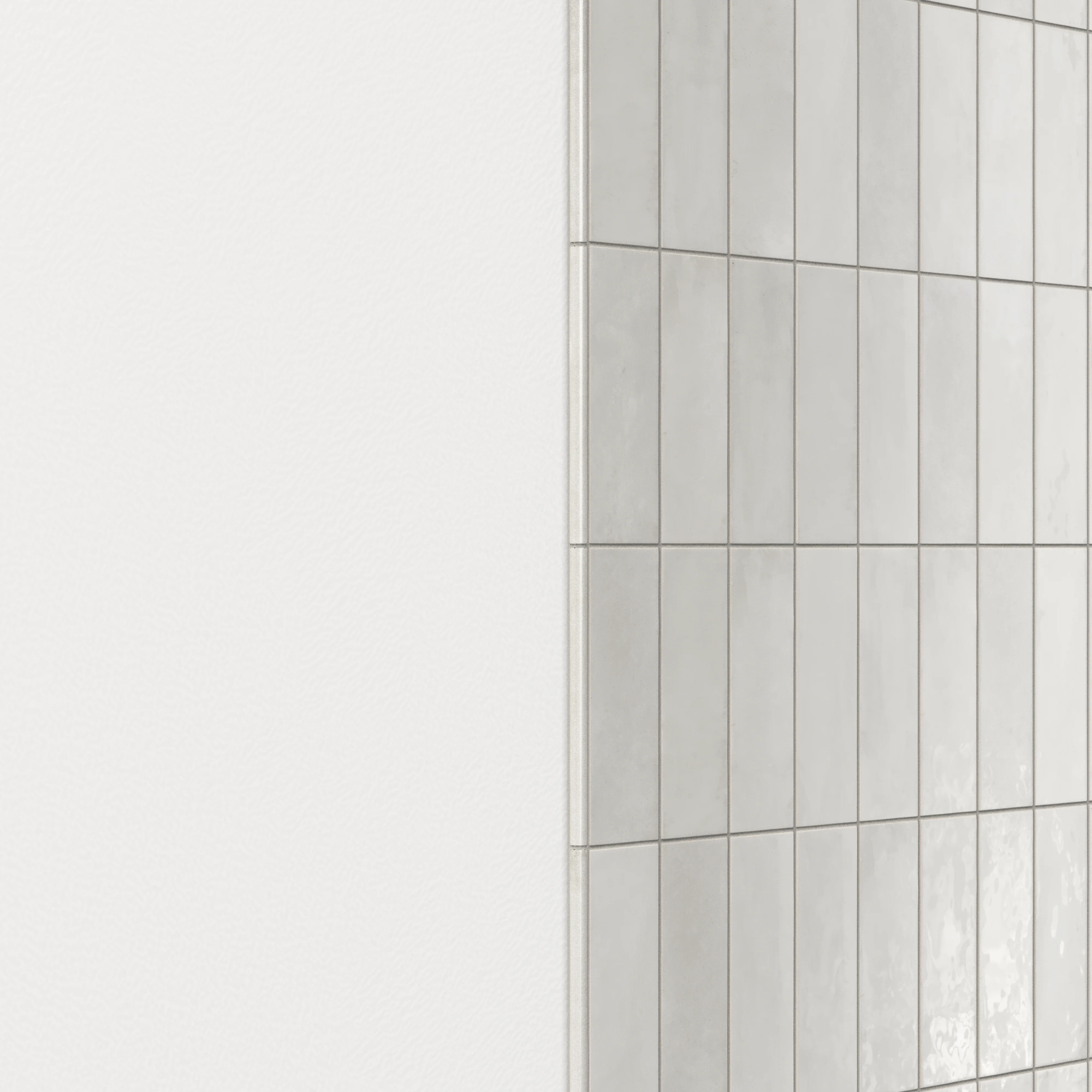 Cleo 0.43x6.3 Glossy Ceramic Rounded Edge Tile in Cloud - Image 3