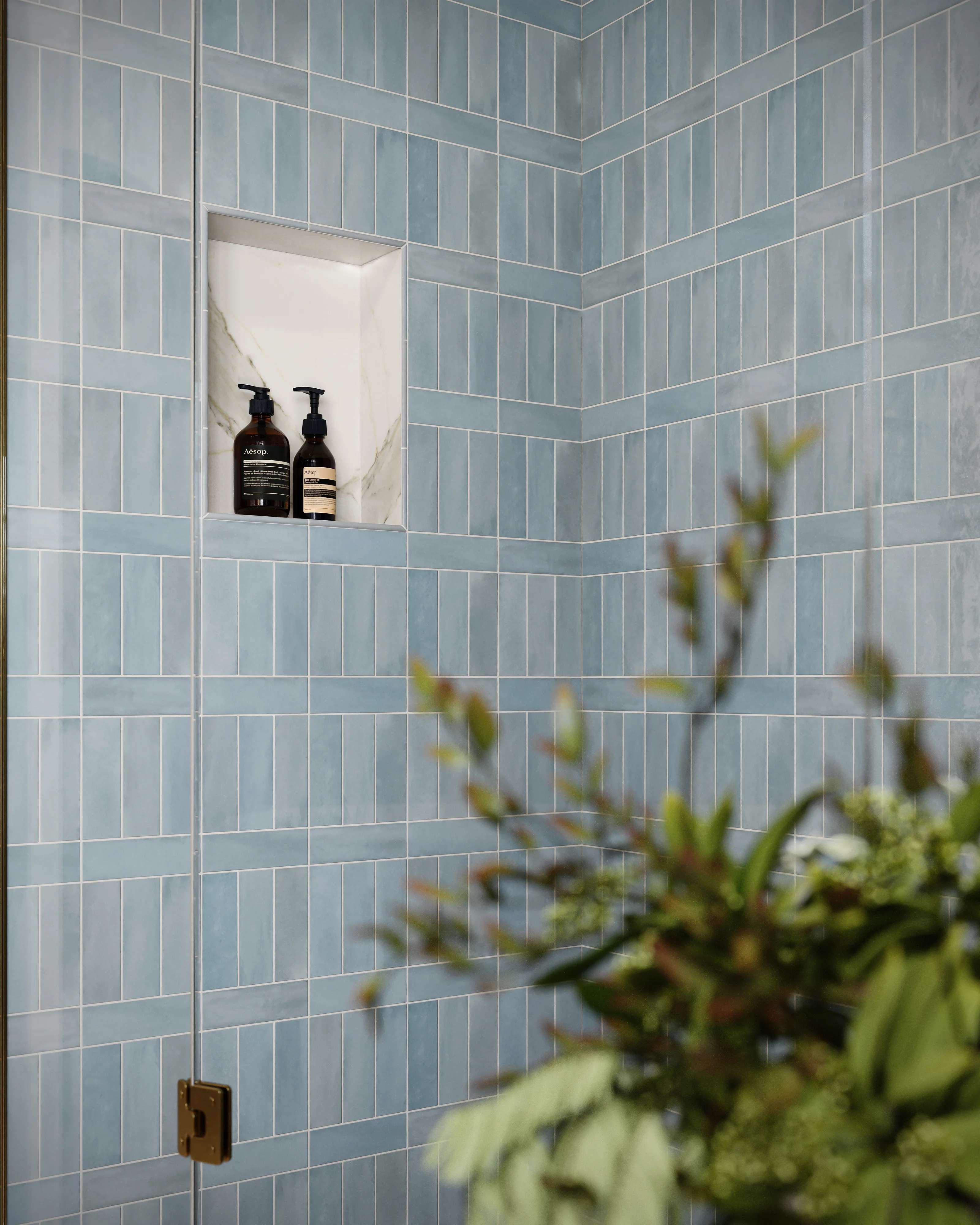 Cleo 2x6 Glossy Ceramic Tile in Sky - Image 11