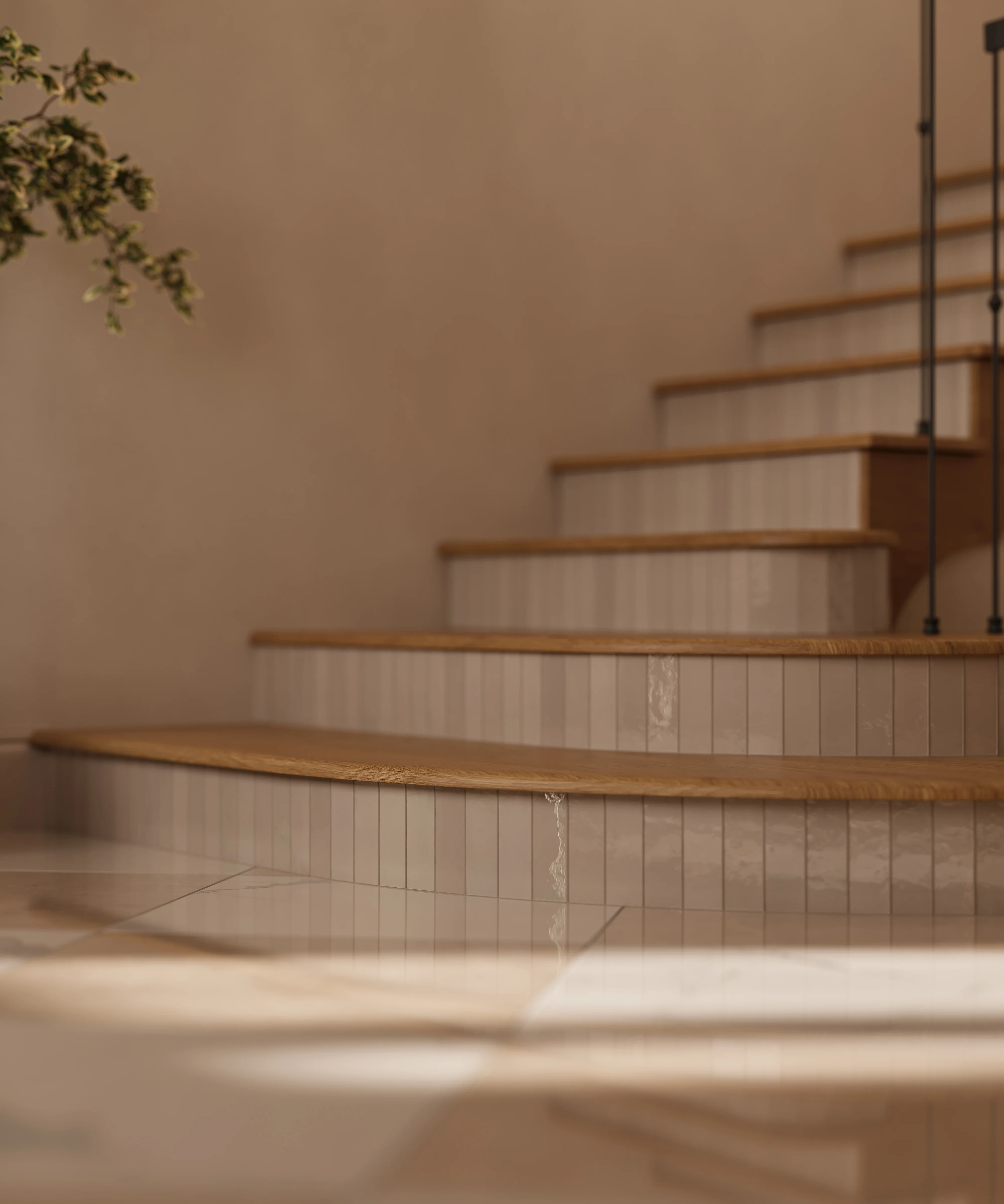 Cleo 2x6 Glossy Ceramic Tile in Cream - Image 16