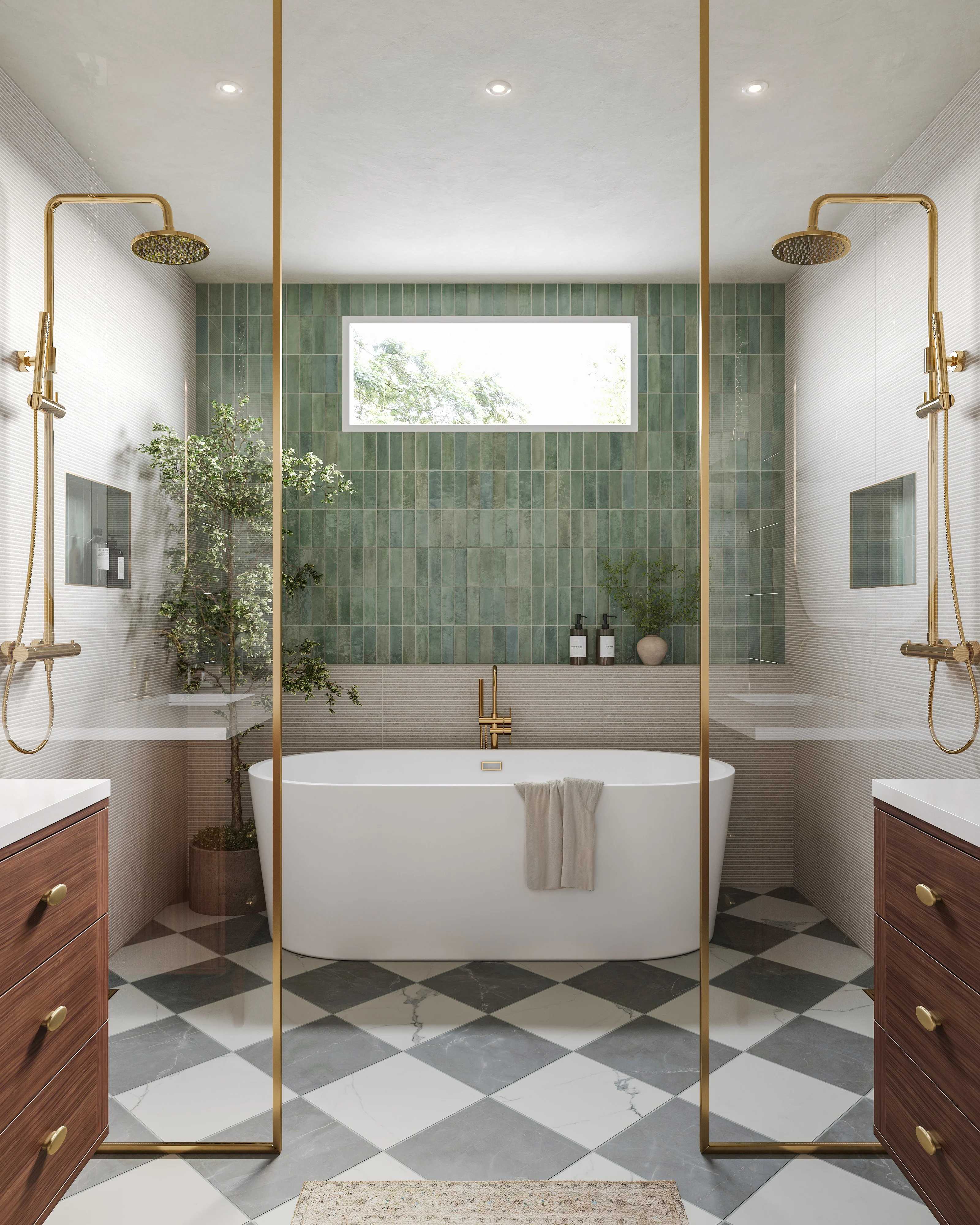 Cleo 2x6 Glossy Ceramic Tile in Sage - Image 11