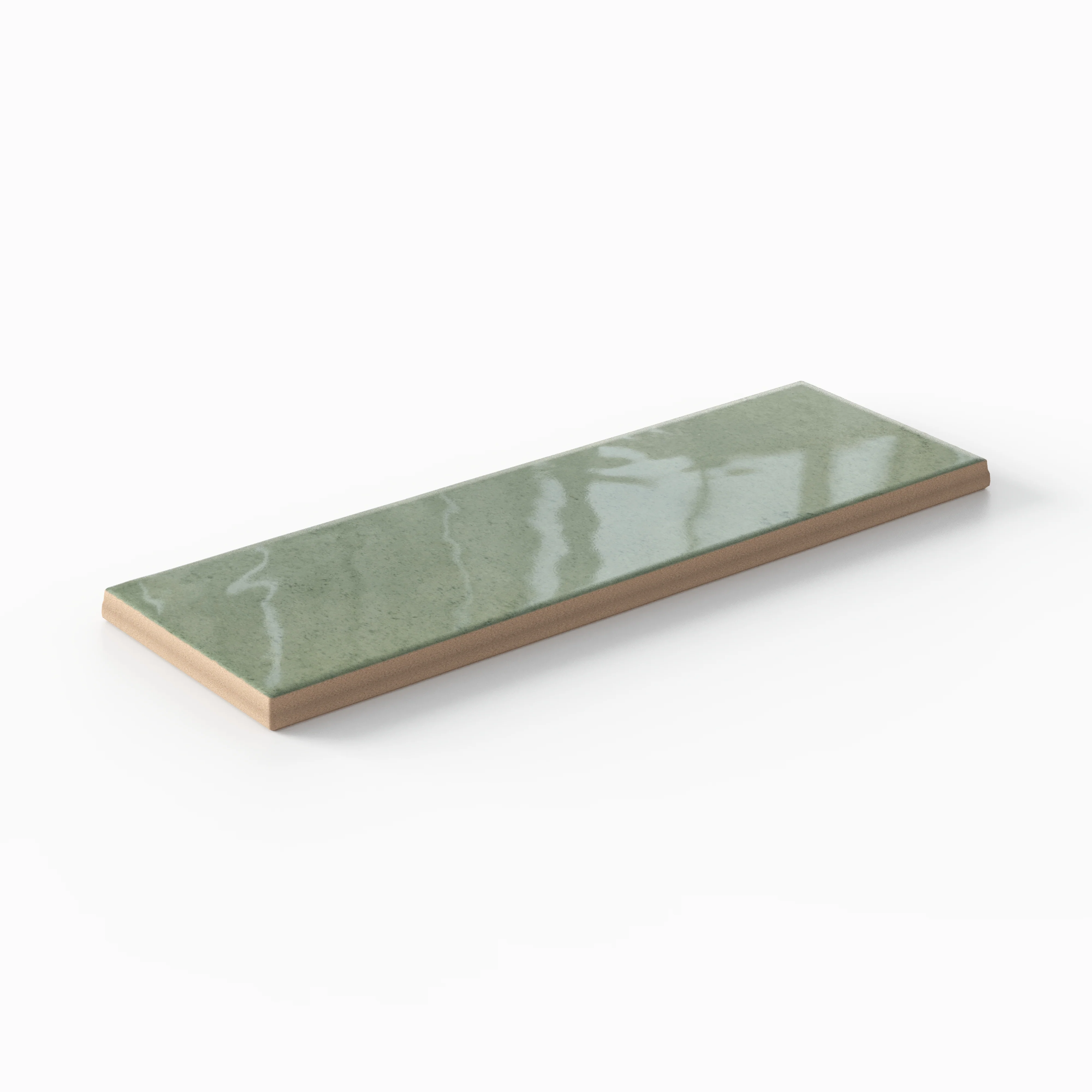 Cleo 2x6 Glossy Ceramic Tile in Sage - Image 4