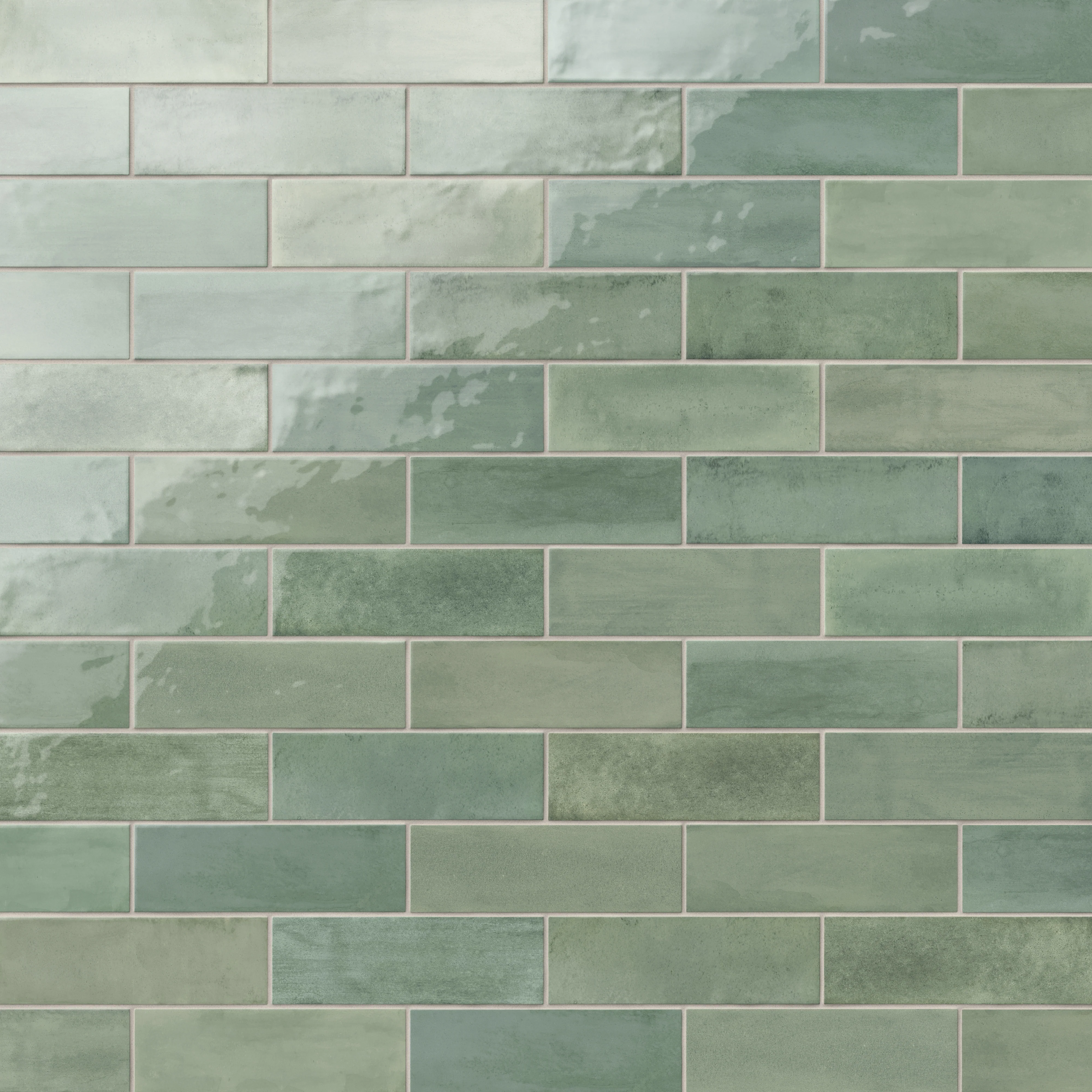 Cleo 2x6 Glossy Ceramic Tile in Sage - Image 5