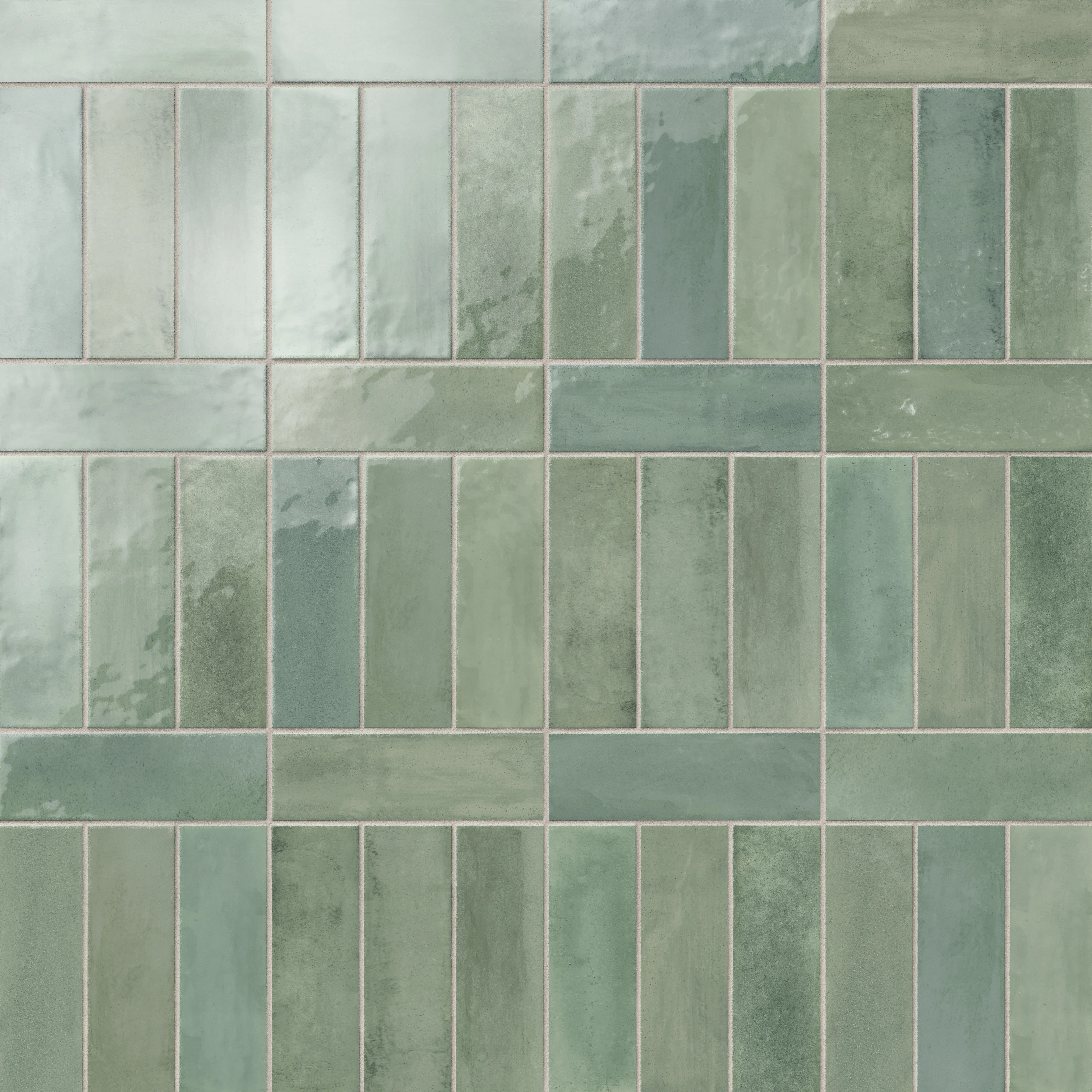 Cleo 2x6 Glossy Ceramic Tile in Sage - Image 6