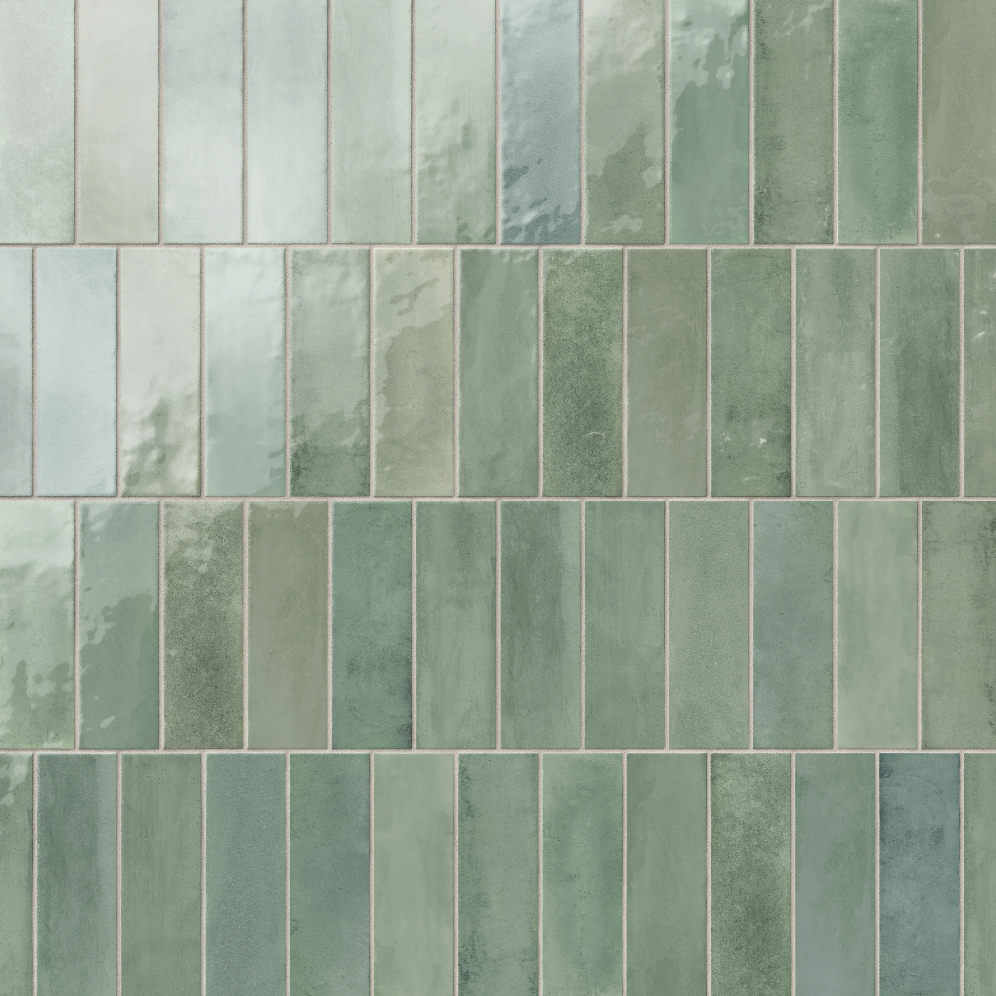 Cleo 2x6 Glossy Ceramic Tile in Sage - Image 7