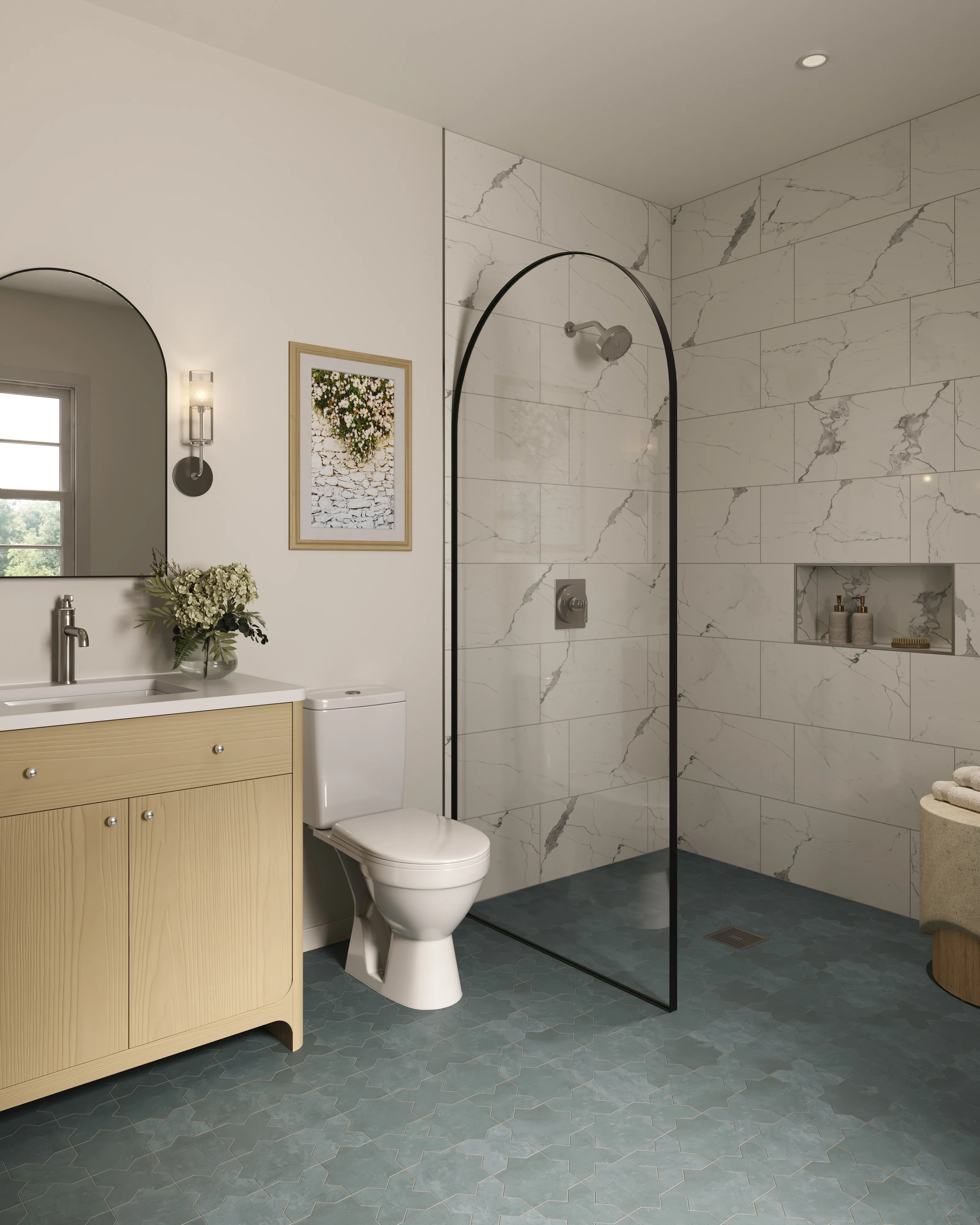 Colton 36" Single Vanity in Coastal Driftwood with 3 cm White Zeus Quartz Top - Image 8