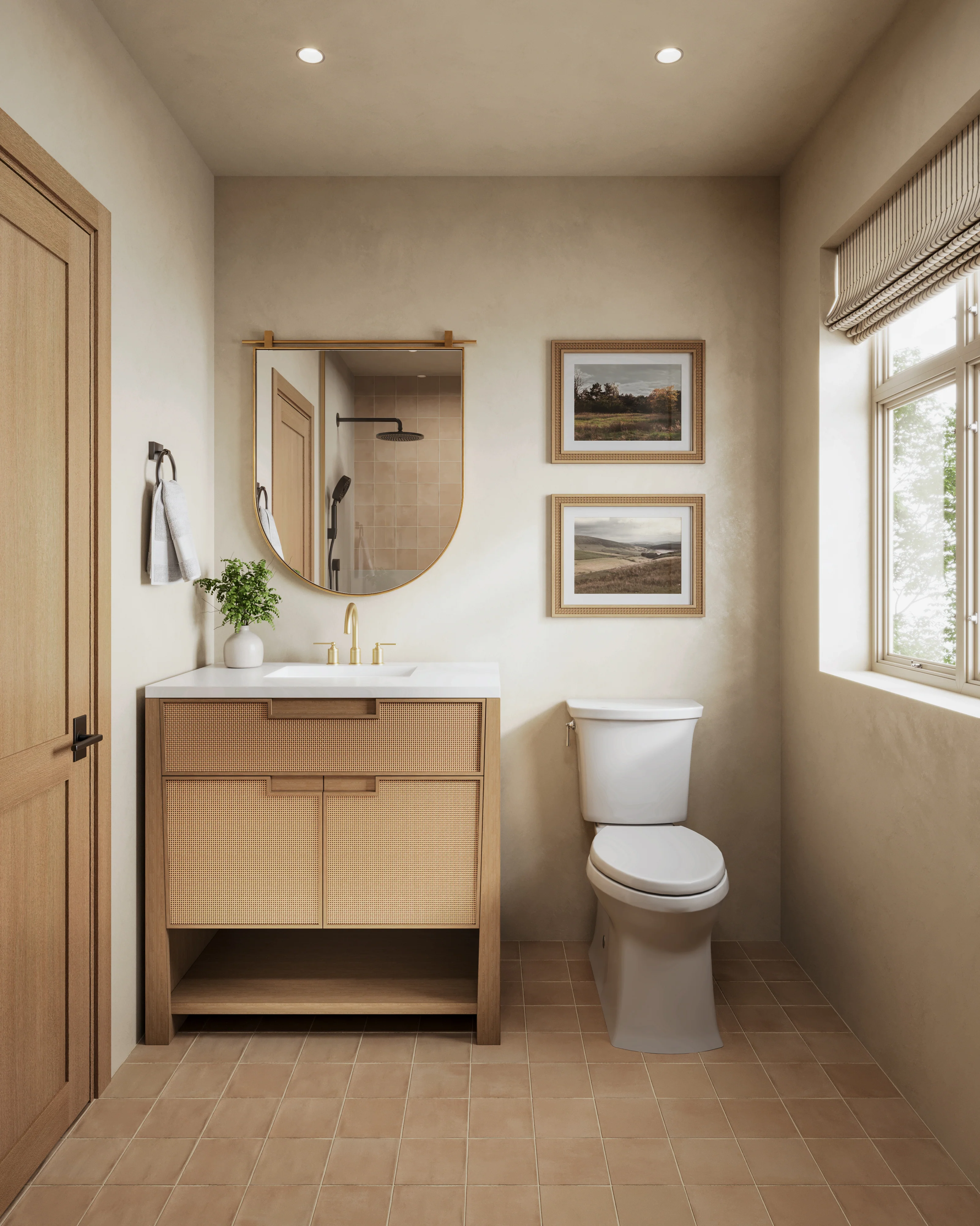 Delilah 36" Single Vanity in Seaside Oak with 3 cm White Zeus Quartz Top - Image 12