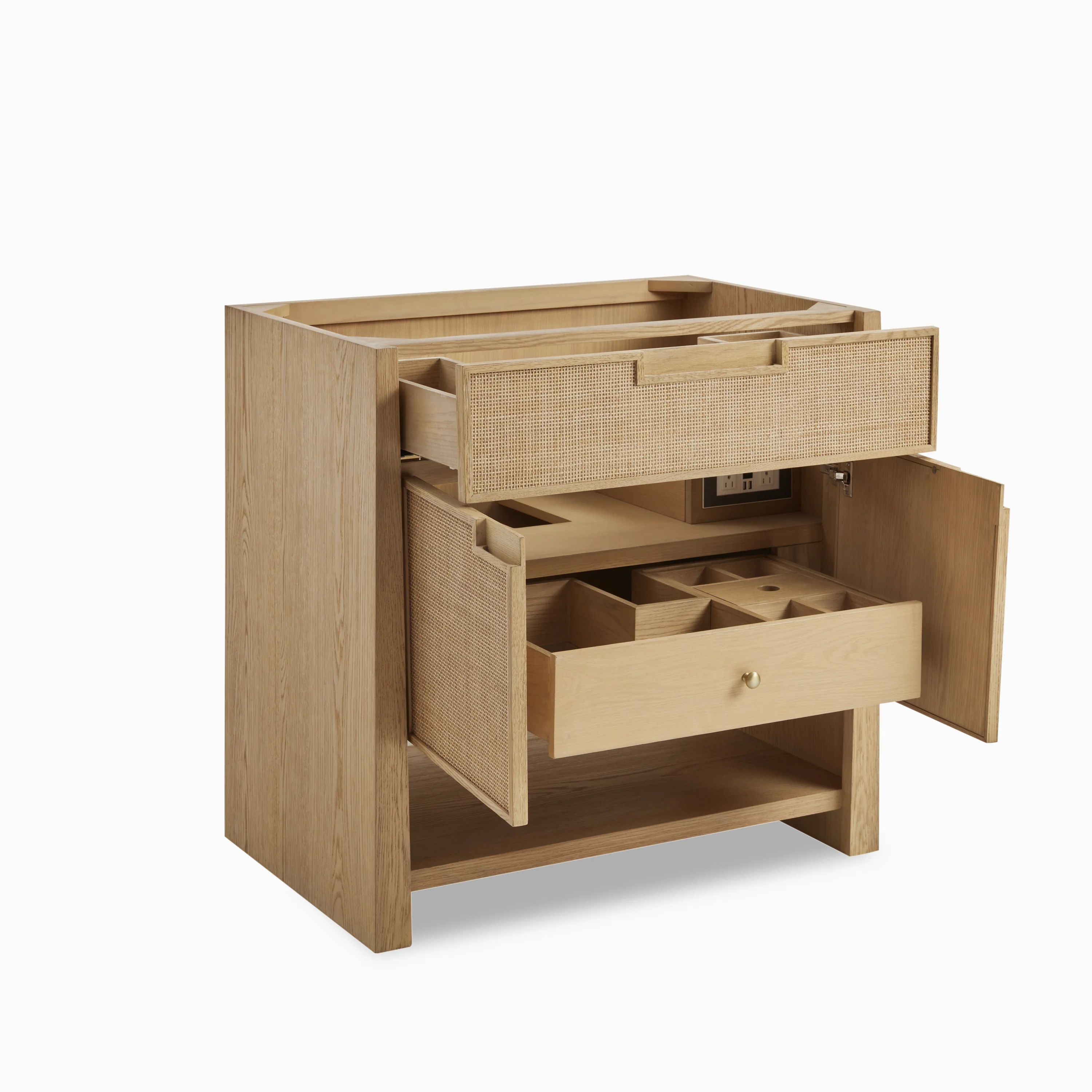 Delilah 36" Single Vanity in Seaside Oak with 3 cm White Zeus Quartz Top - Image 6