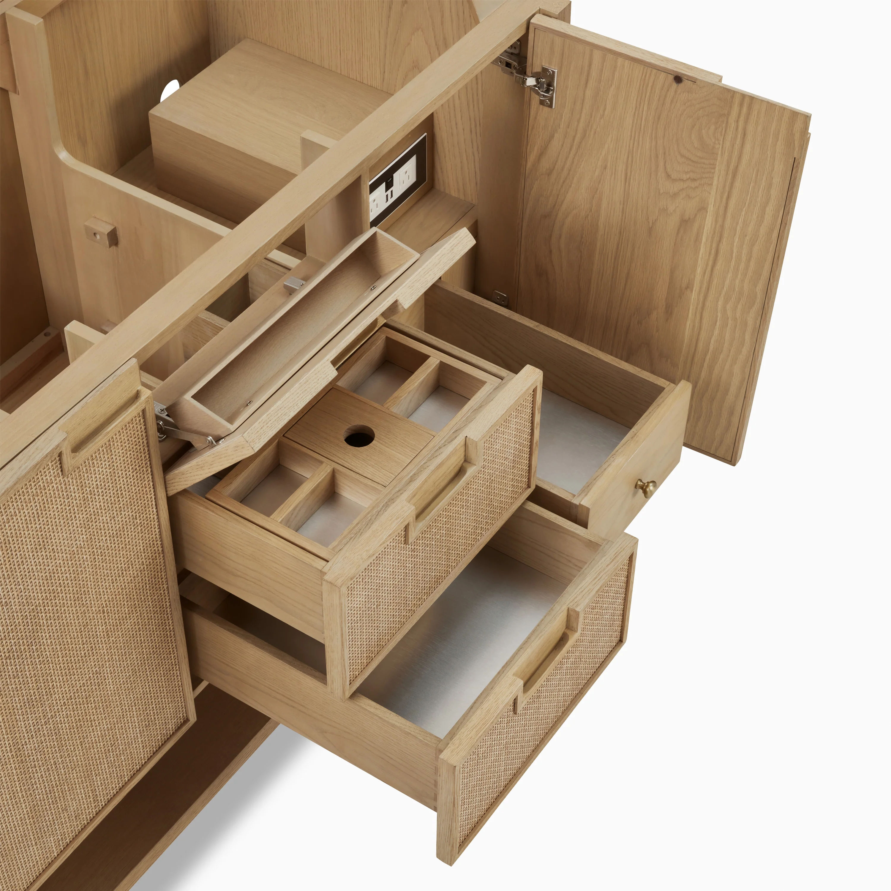 Delilah 48" Single Vanity in Seaside Oak with 3 cm White Zeus Quartz Top - Image 8