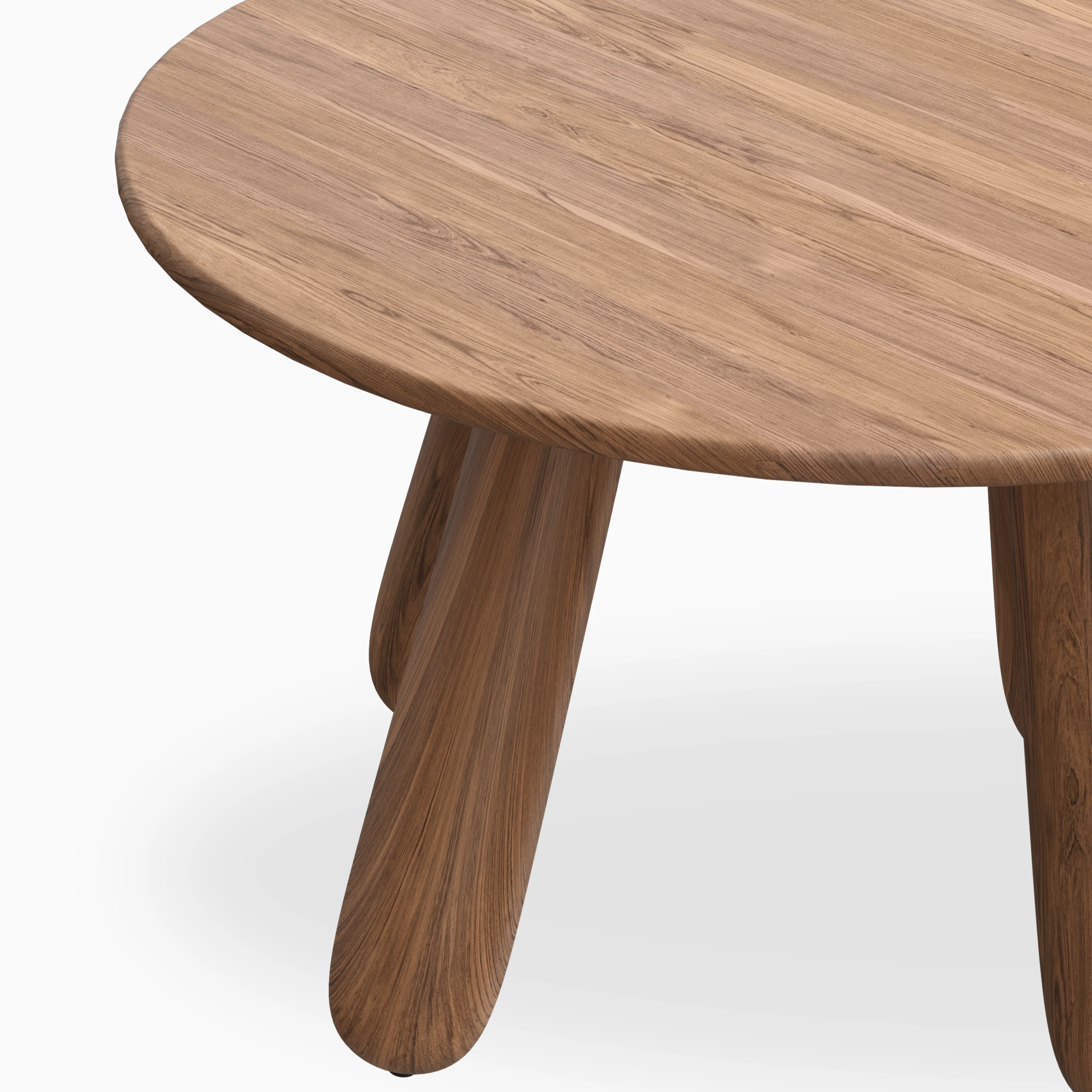 Dorien Walnut Round Dining Table in Matte, 48" - Image 4