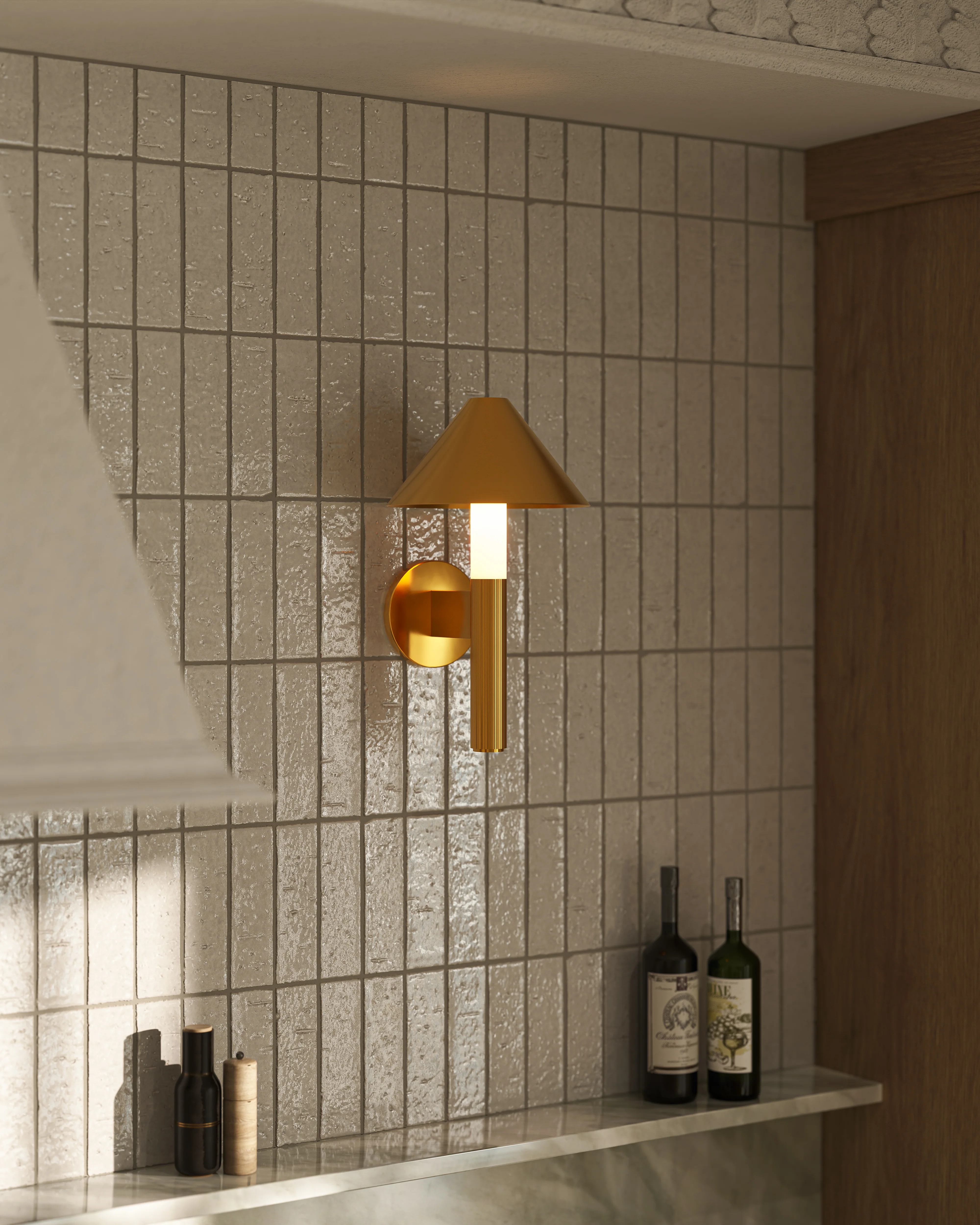 Elias 2x8 Glossy Brick Tile in Snowflake - Image 8