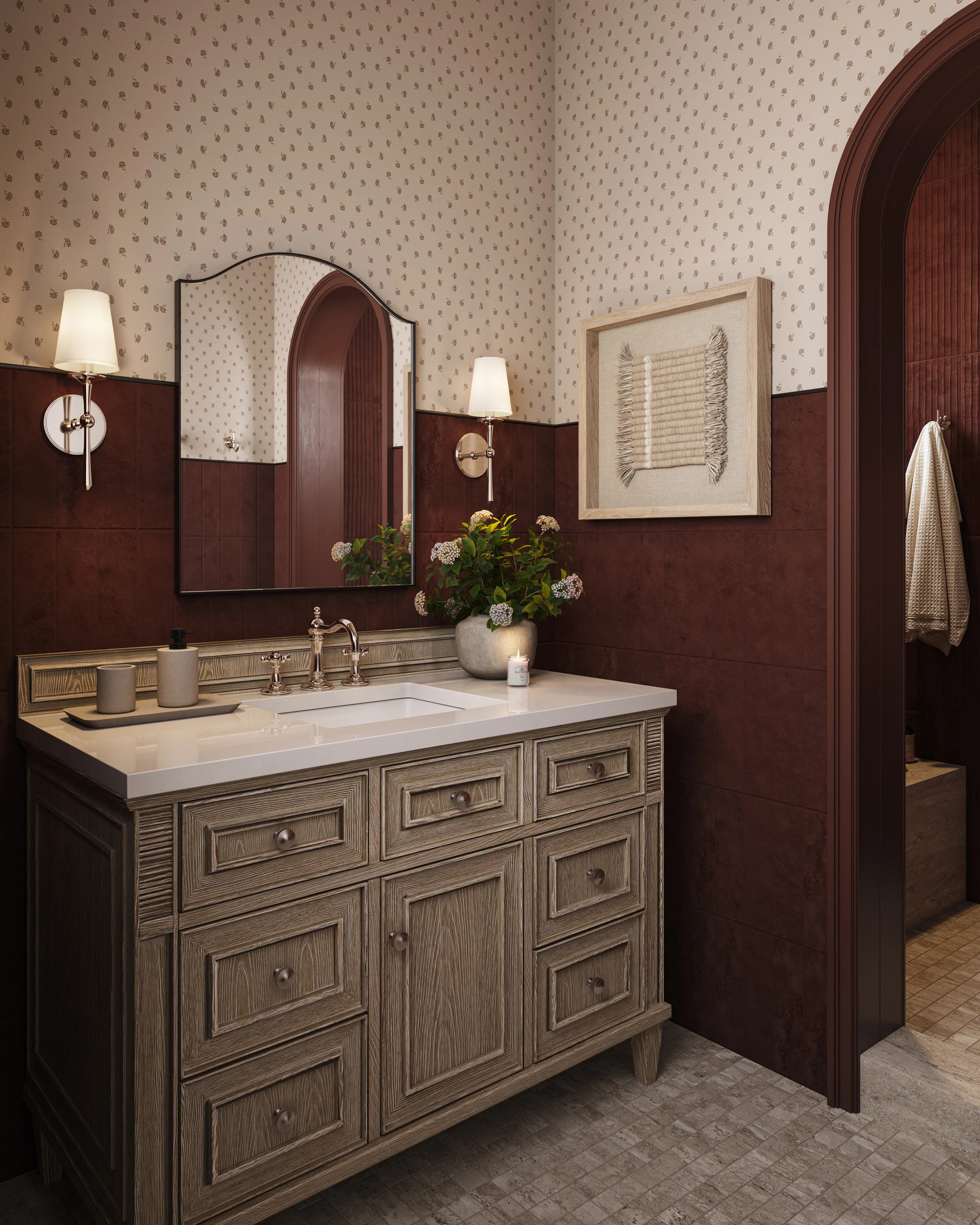 Elodie 48" Single Vanity in Whitewashed Oak with 3 cm White Zeus Quartz Top - Image 9