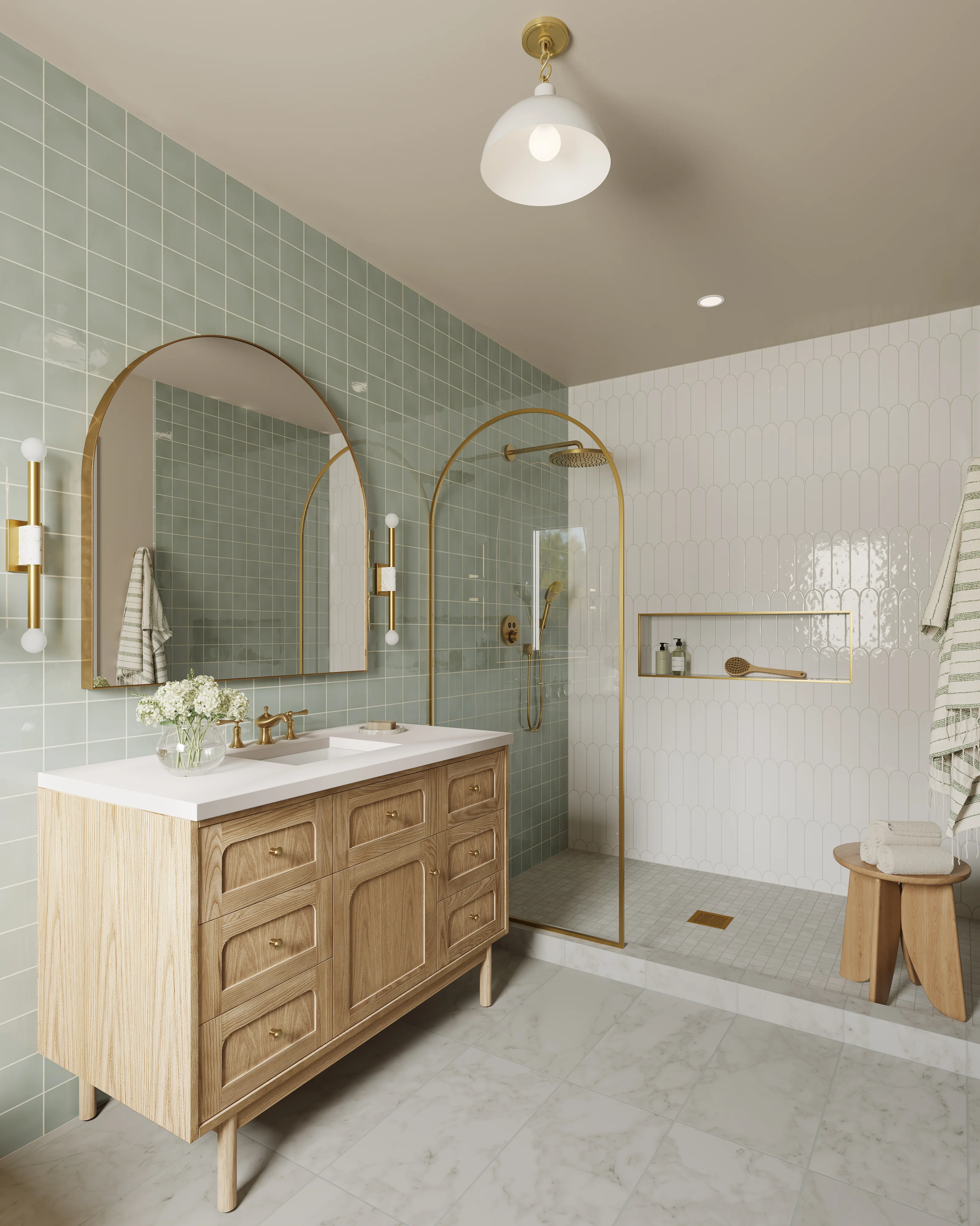 Maisie 4x4 Glossy Ceramic Tile in Pistachio - Image 12