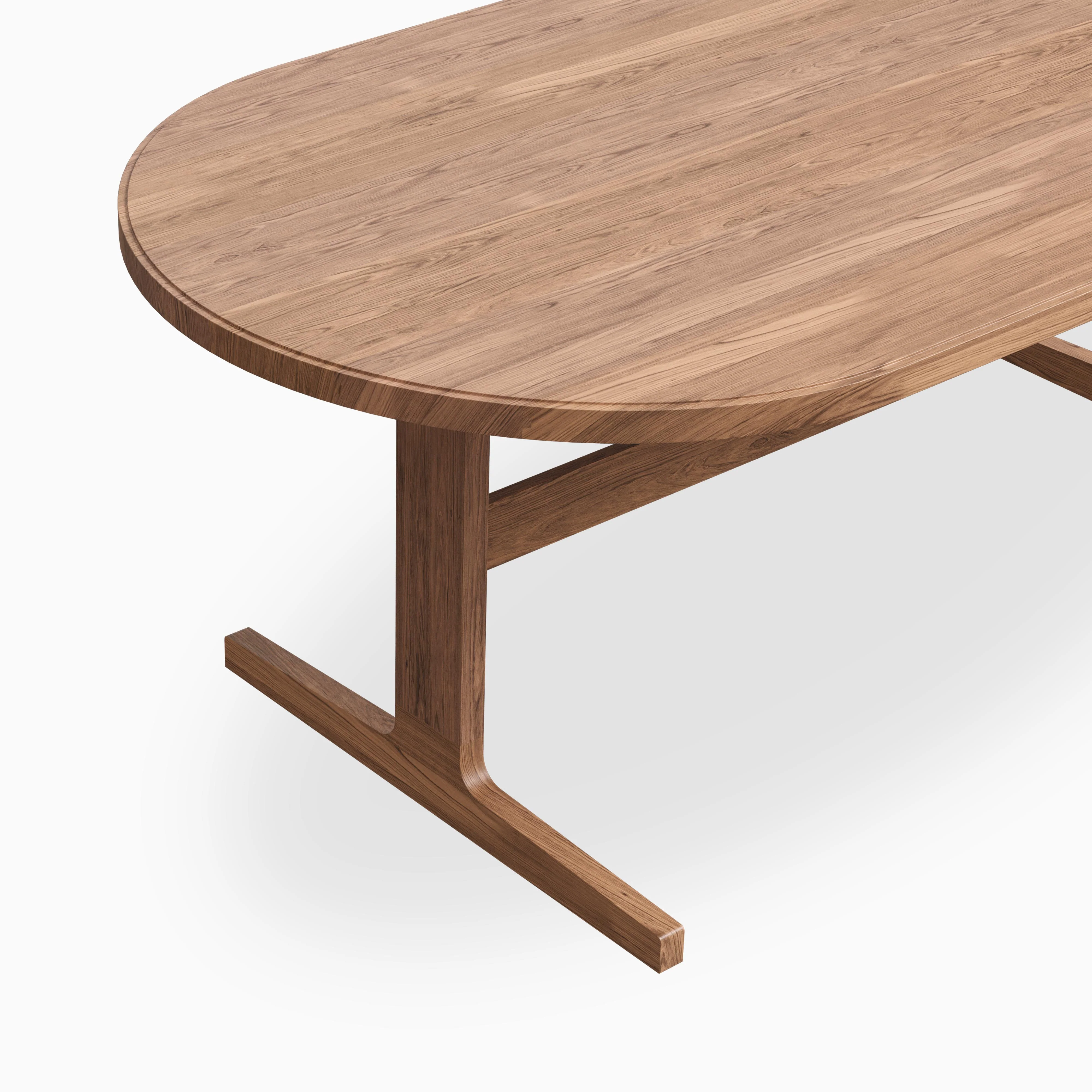 Fleurin Walnut Oval Dining Table in Matte, 84" - Image 3