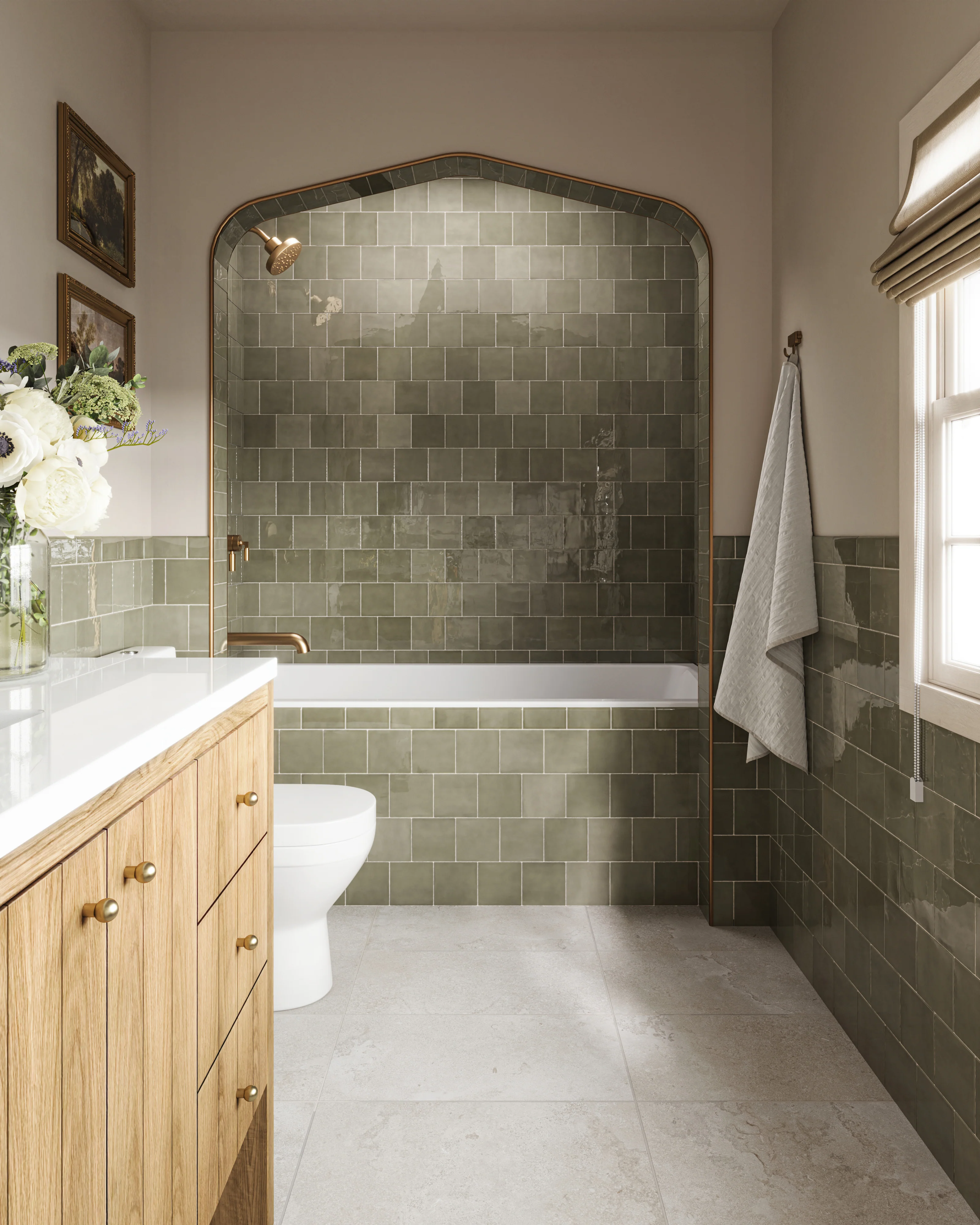 Gabriella 48" Single Vanity in Light Natural Oak with 3 cm White Zeus Quartz Top - Image 10