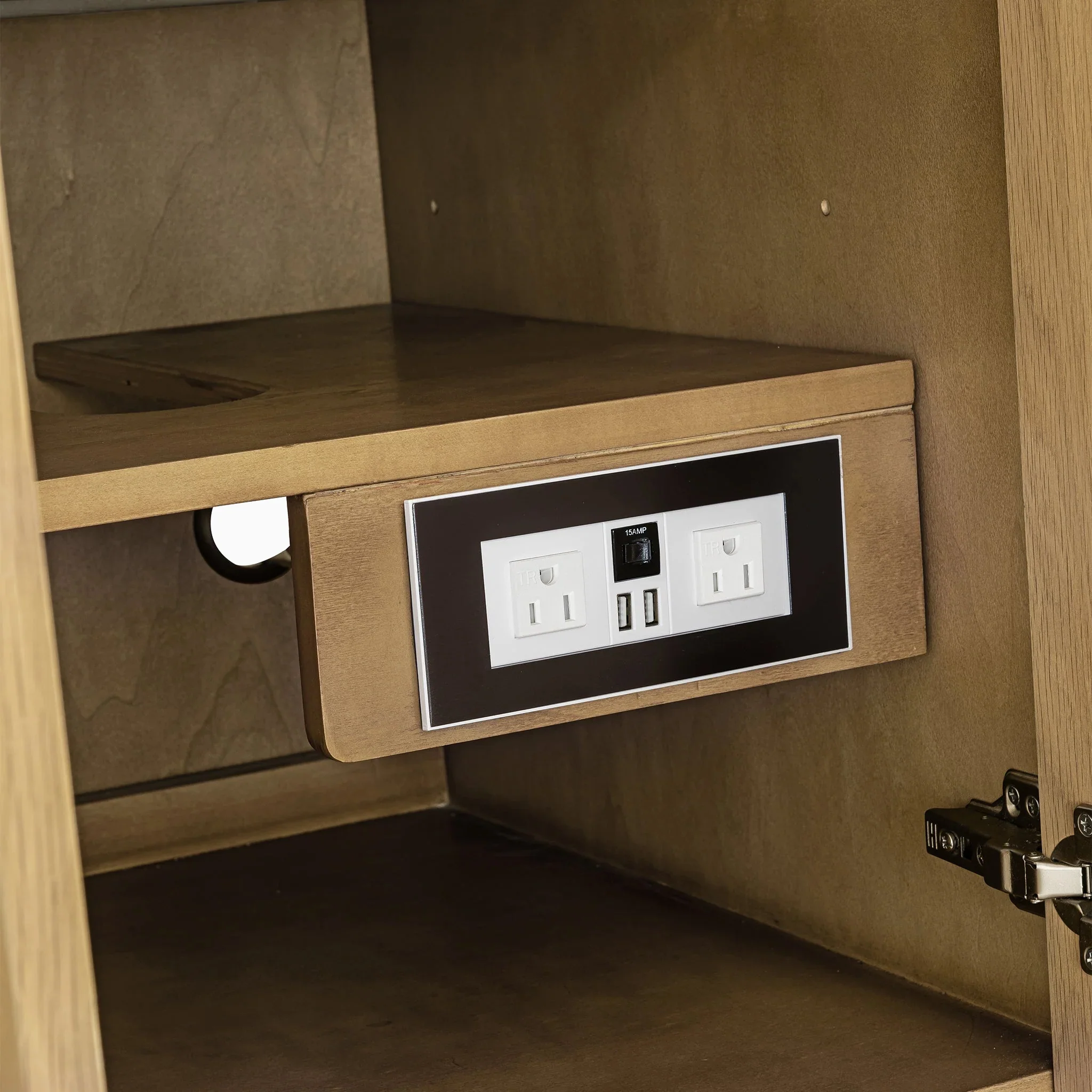 Gabriella 48" Single Vanity in Light Natural Oak with 3 cm White Zeus Quartz Top - Image 7