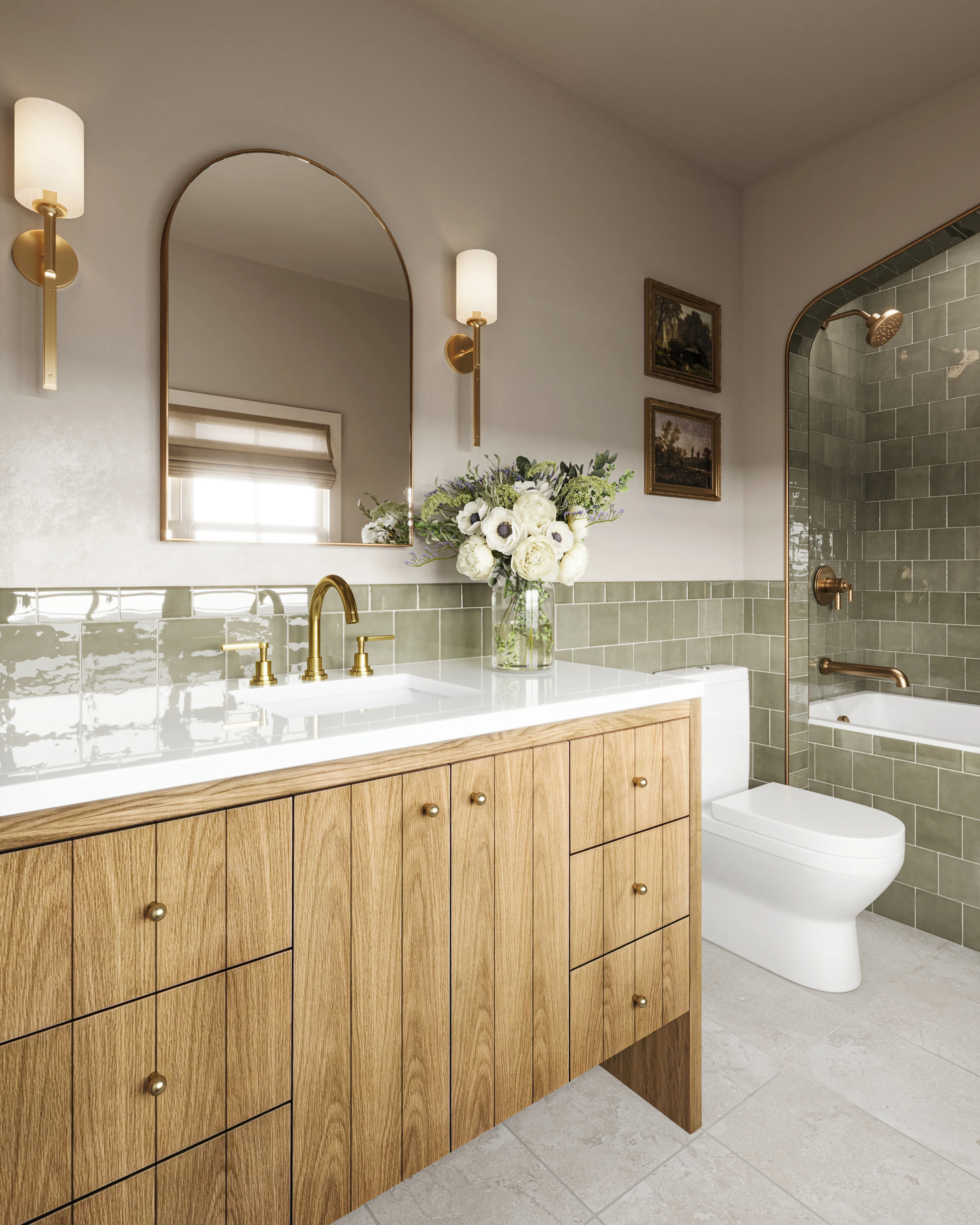 Gabriella 48" Single Vanity in Light Natural Oak with 3 cm White Zeus Quartz Top - Image 8