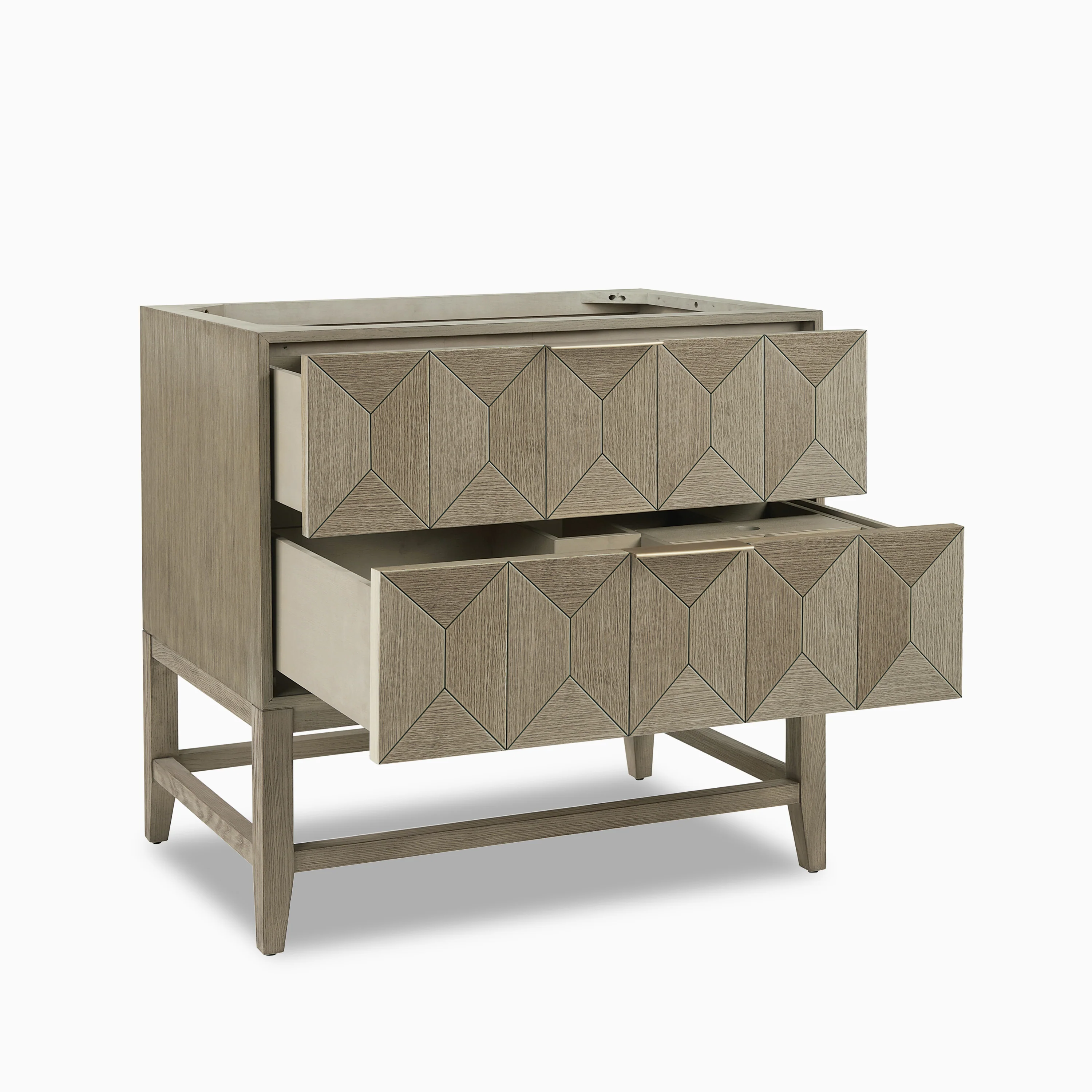 Gwen 36" Single Vanity in Pebble Oak with 3 cm White Zeus Quartz Top - Image 4