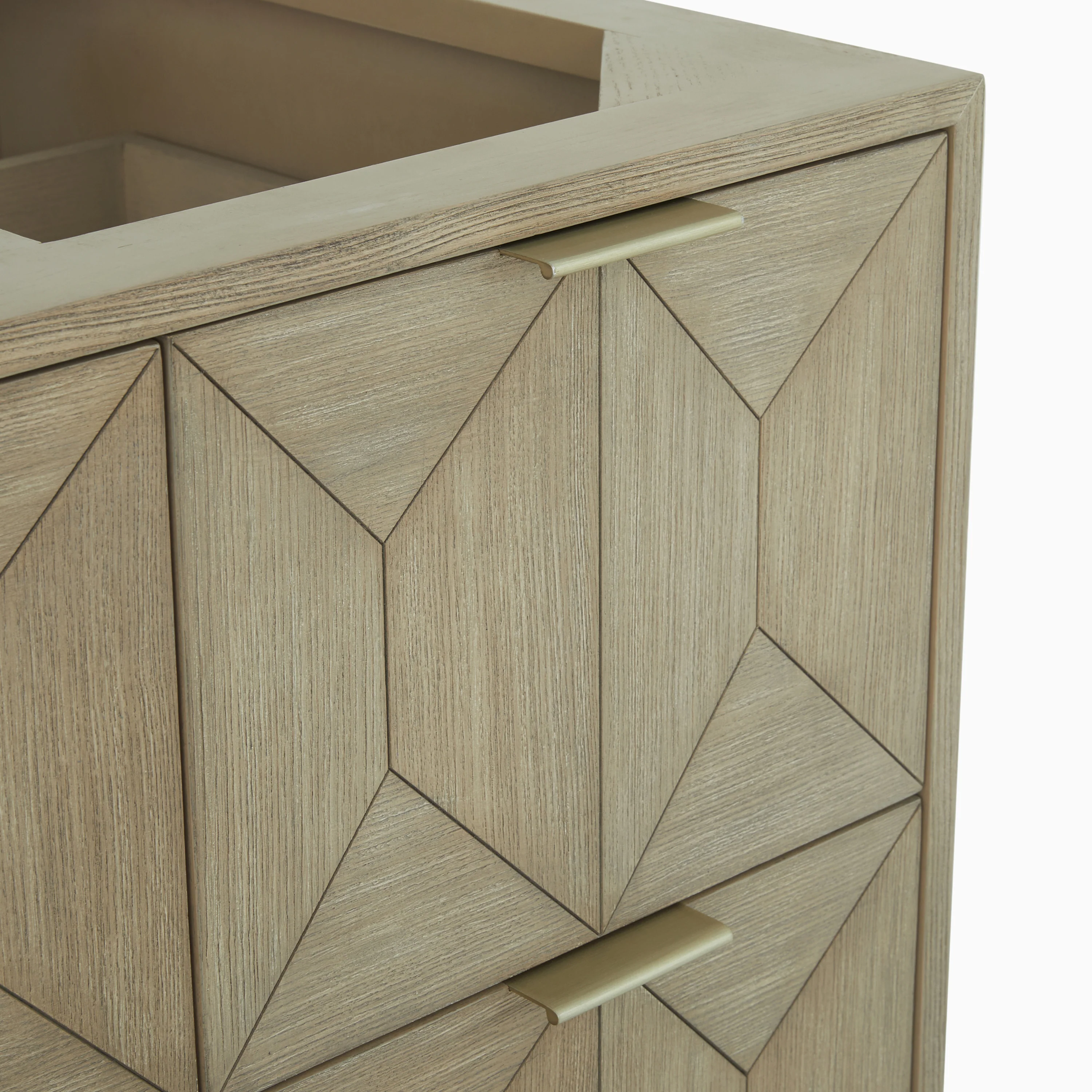 Gwen 48" Single Vanity in Pebble Oak with 3 cm White Zeus Quartz Top - Image 5