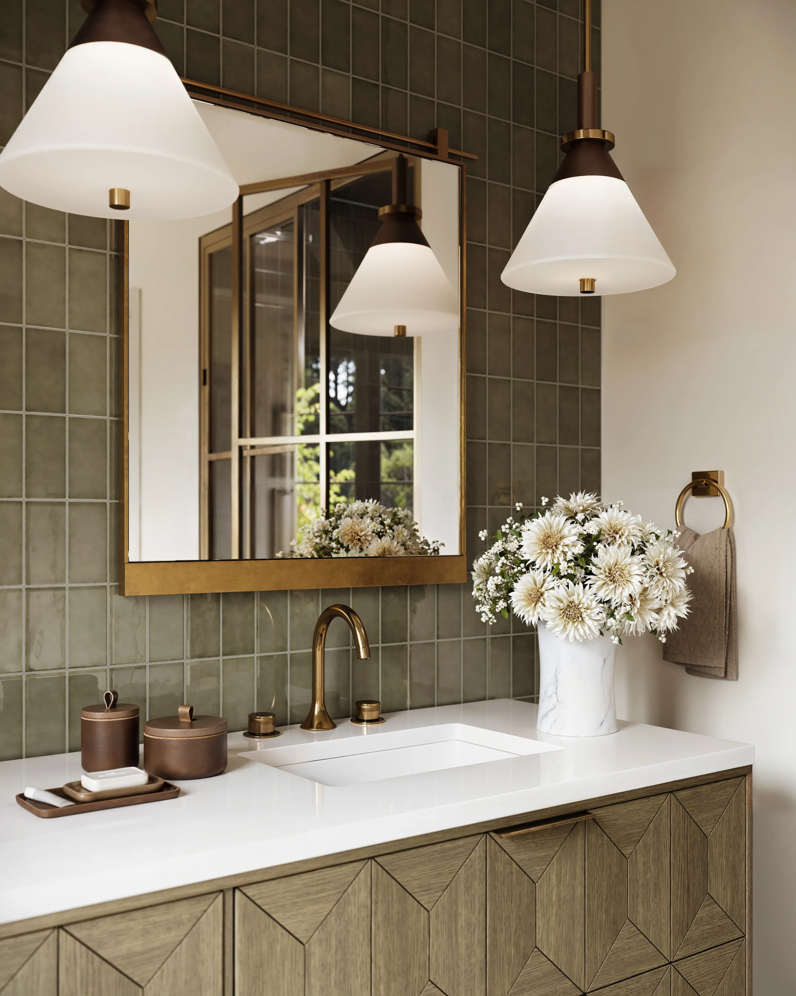 Gwen 72" Double Vanity in Pebble Oak with 3 cm White Zeus Quartz Top - Image 10