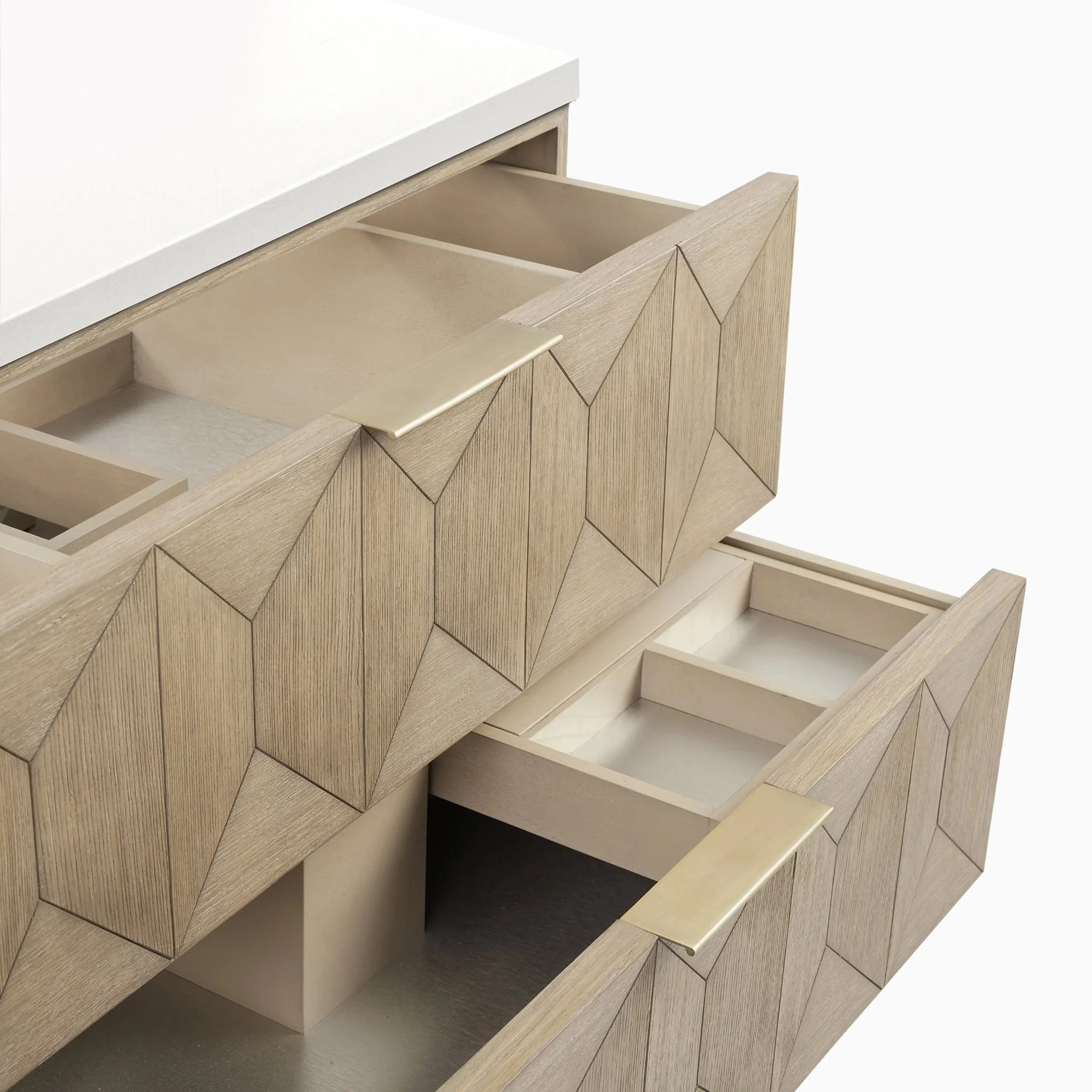 Gwen 72" Double Vanity in Pebble Oak with 3 cm White Zeus Quartz Top - Image 5