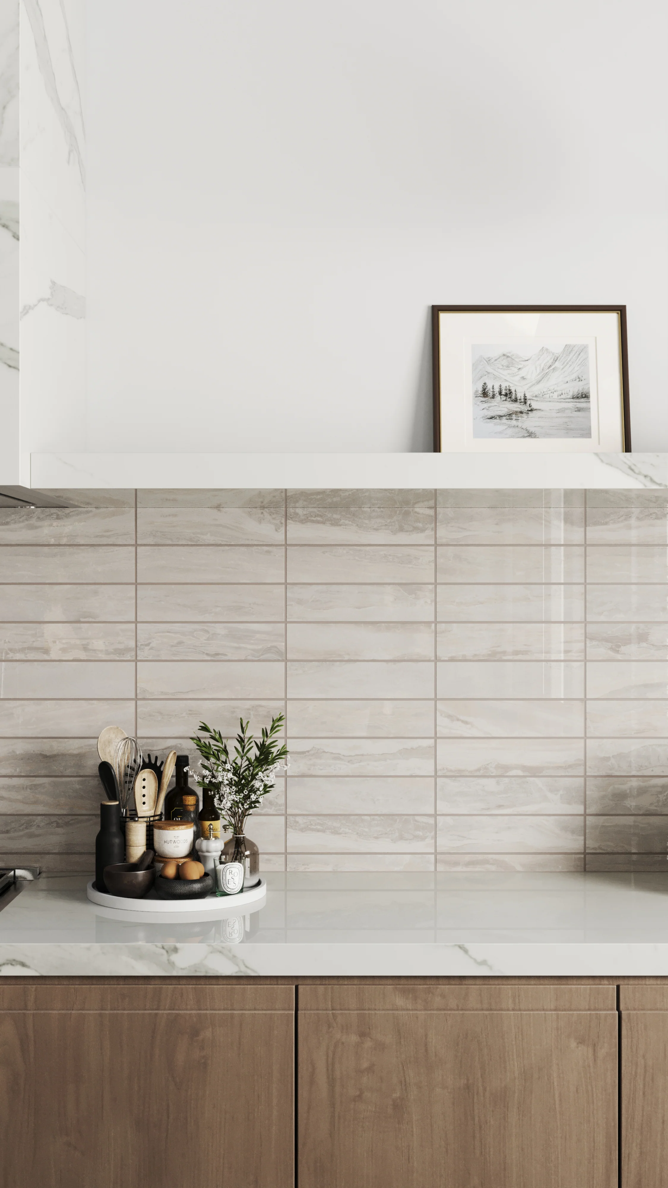 Harley 3x12 Polished Porcelain Tile in Greige - Image 13