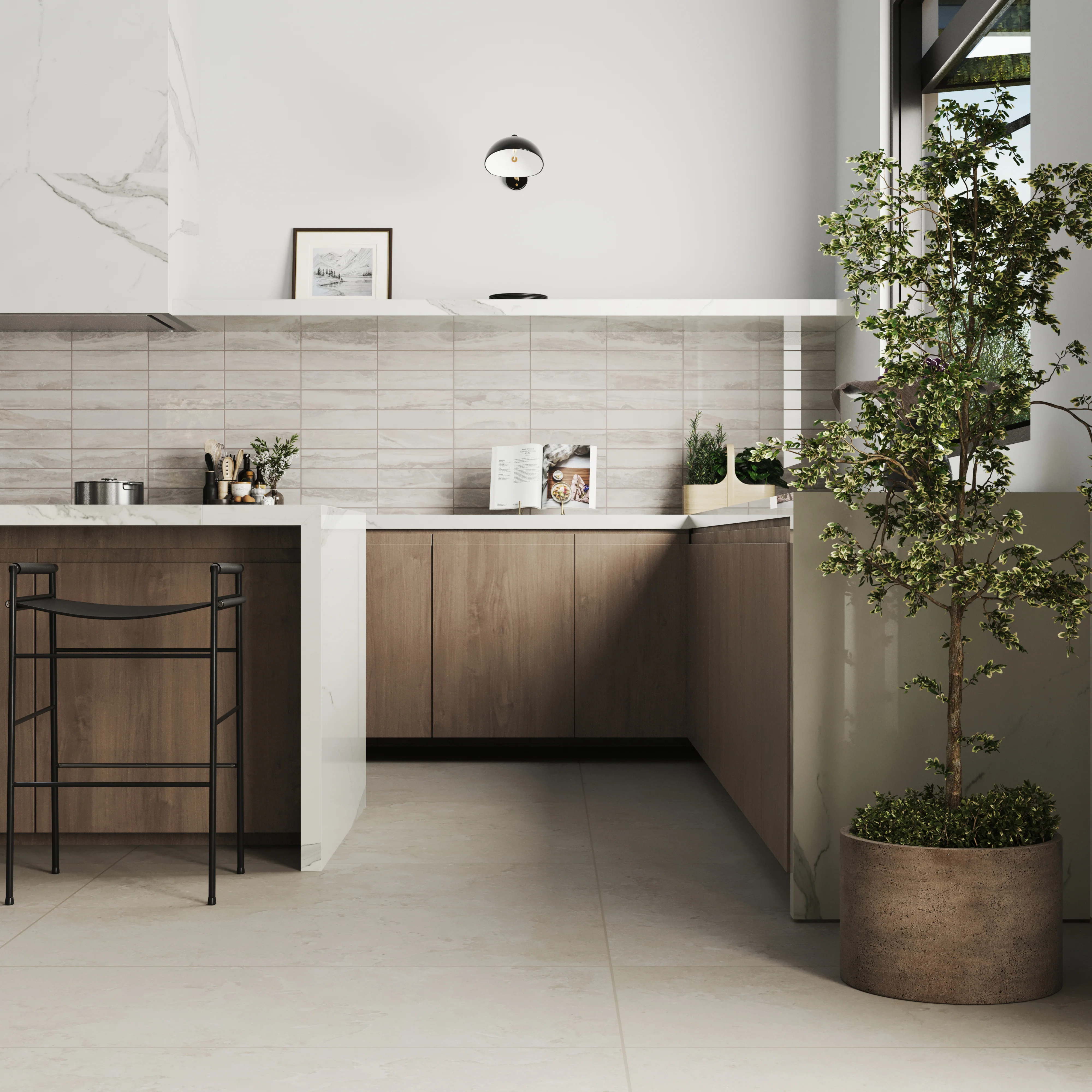 Harley 3x12 Polished Porcelain Tile in Greige - Image 14