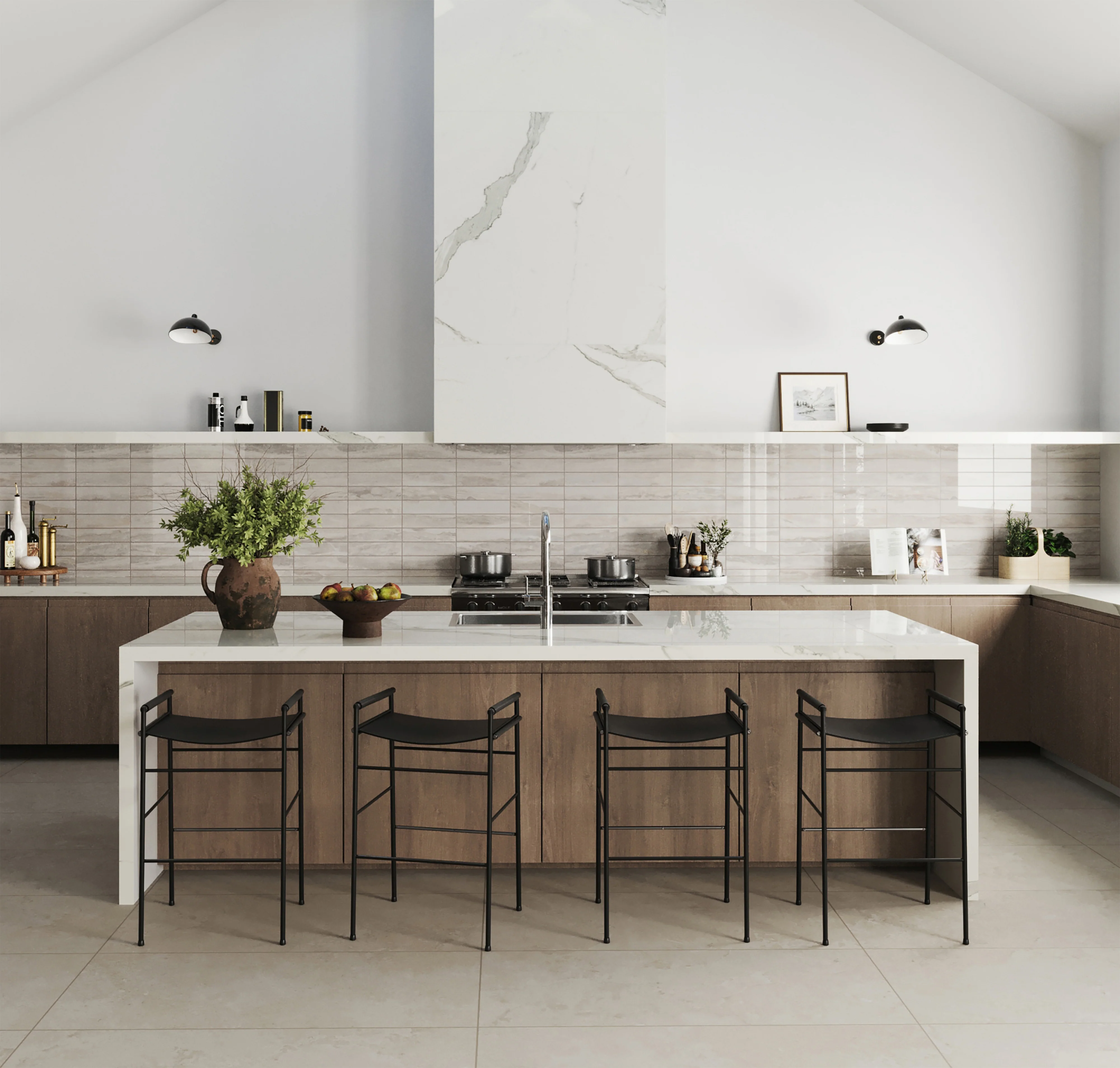 Harley 3x12 Polished Porcelain Tile in Greige - Image 15