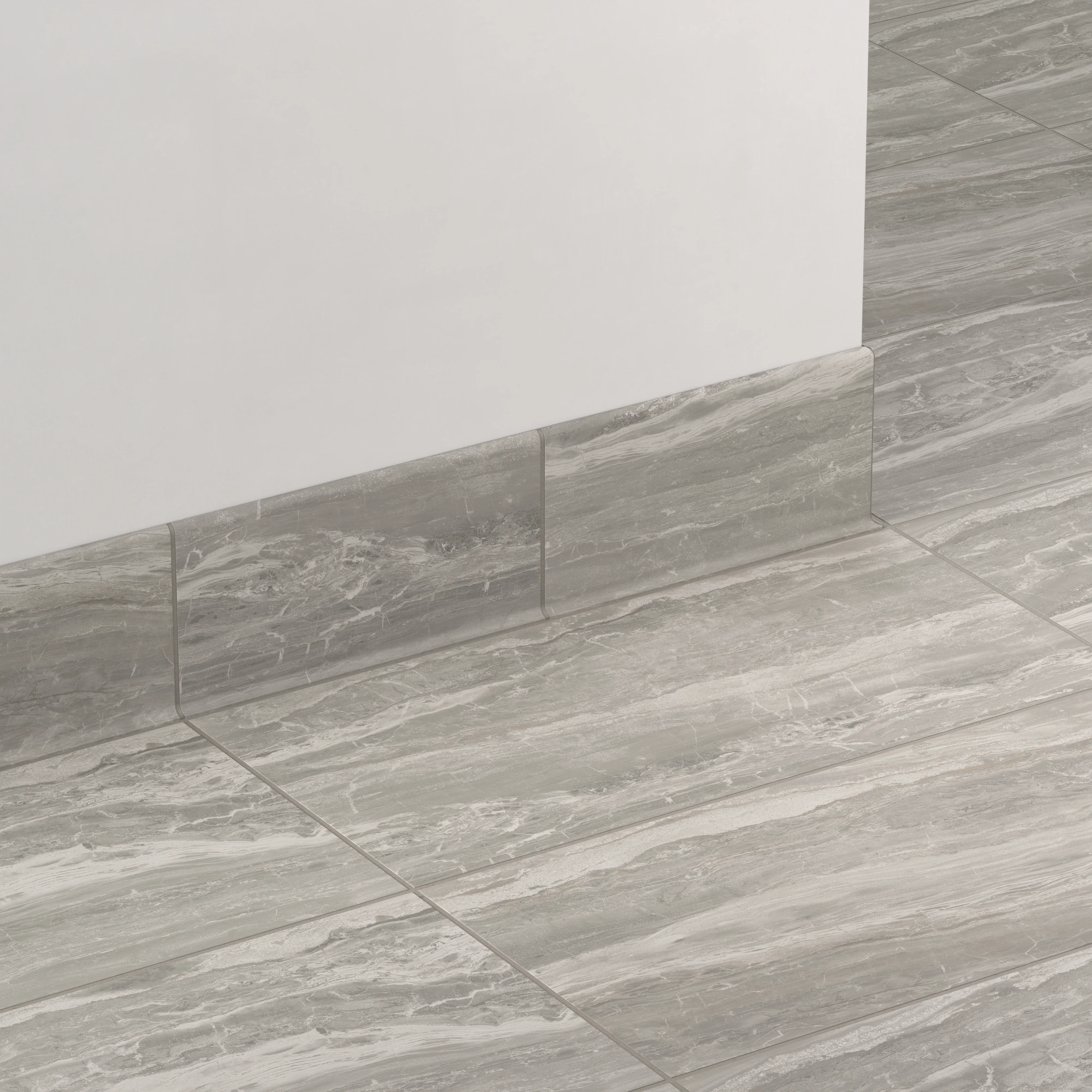 Harley 6x12 Matte Porcelain Cove Base Tile in Taupe - Image 3